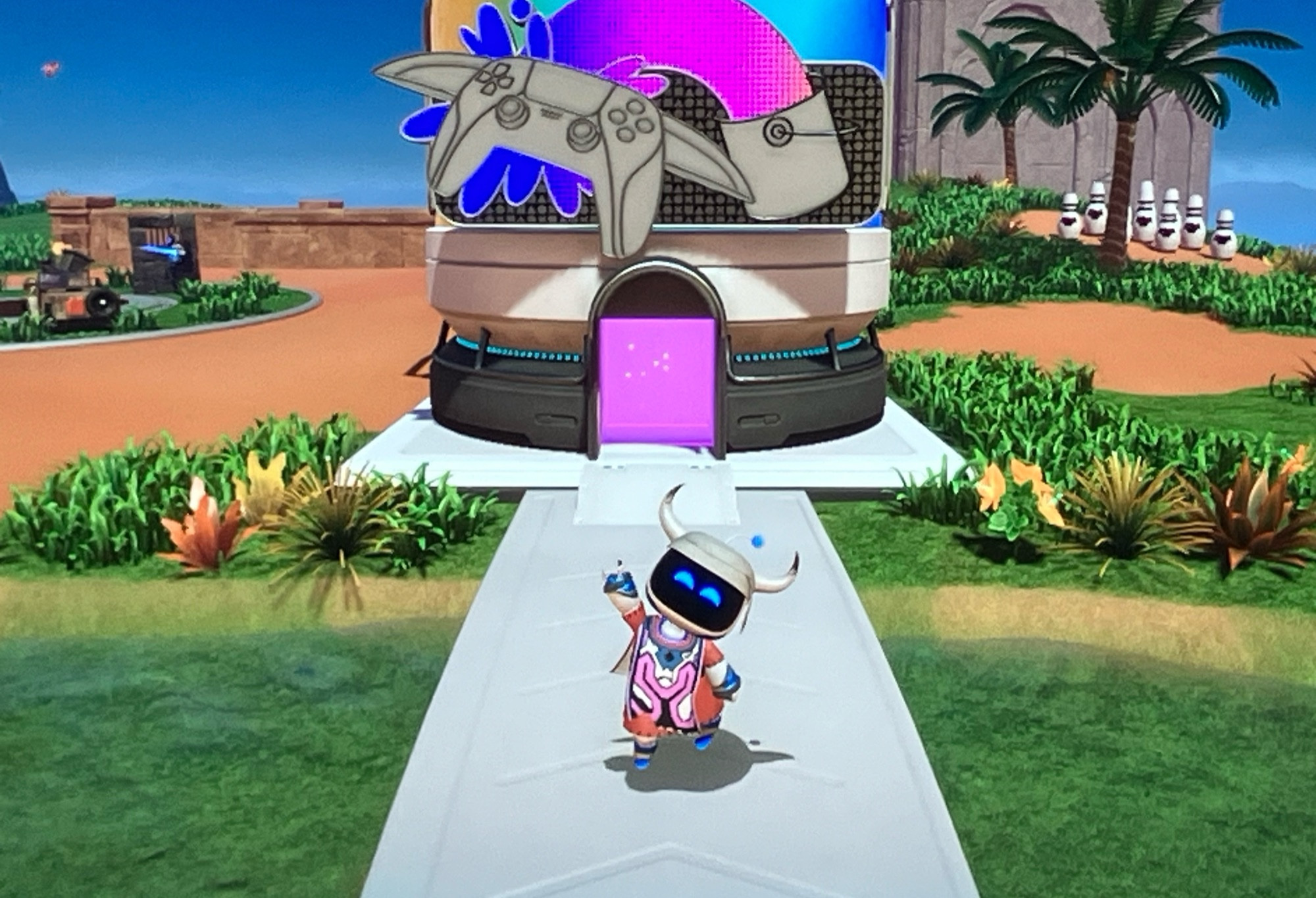 astro bot dressed as ico from the retro ps2 game