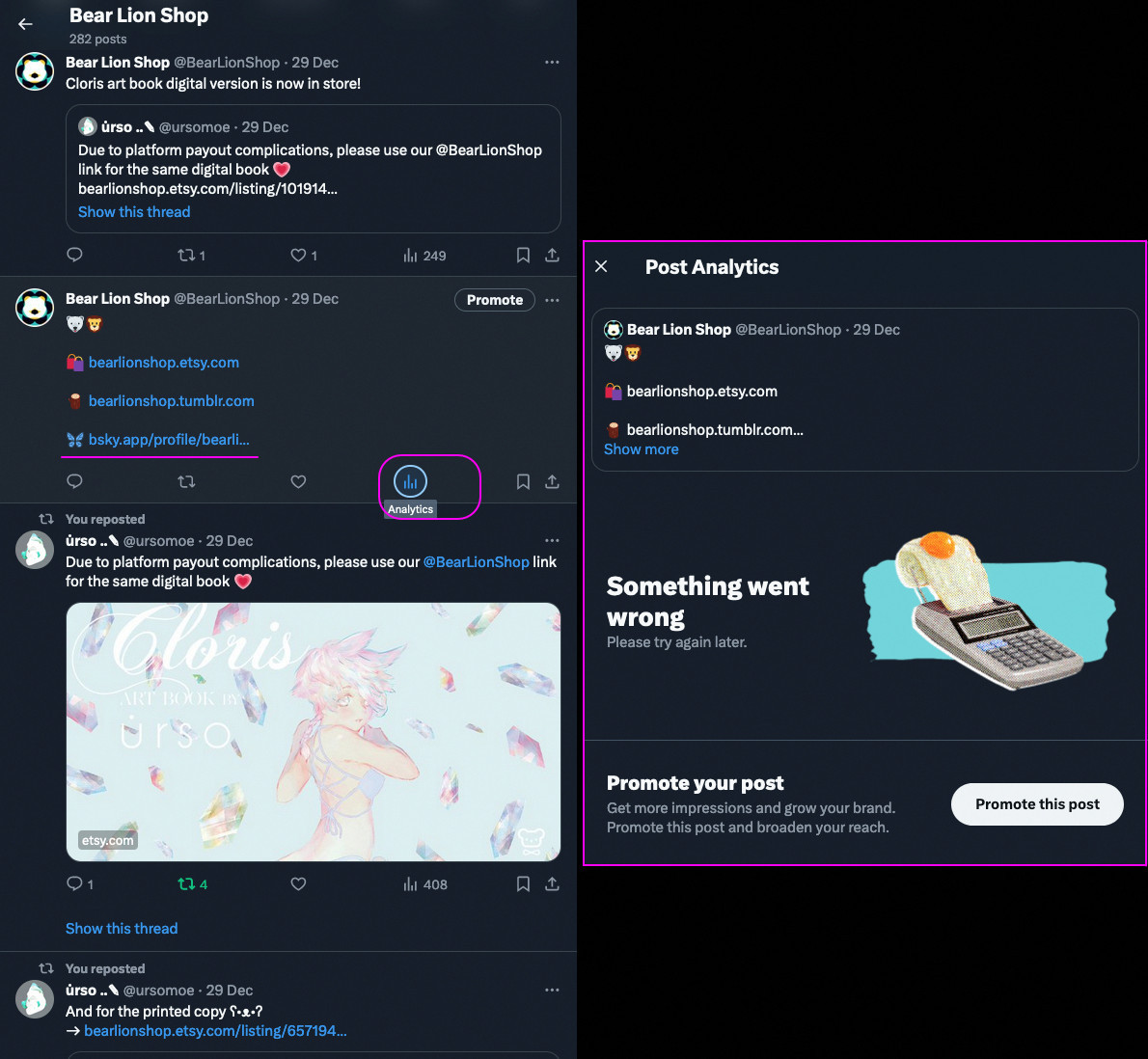 screenshot of 𝕏 Twitter page