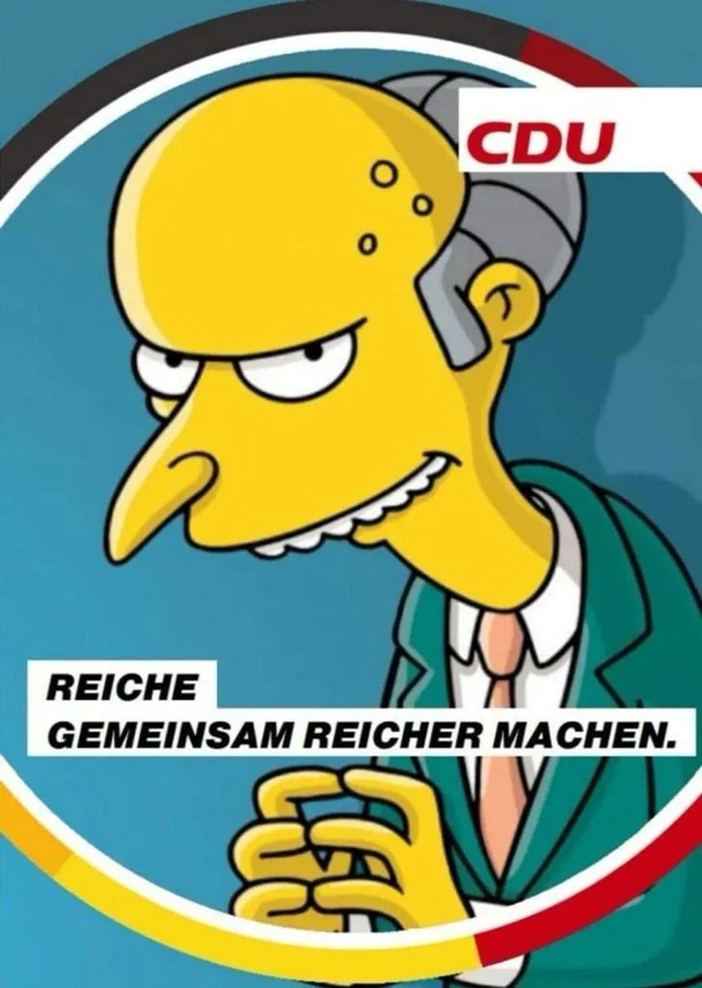 CDU
REICHE
GEMEINSAM REICHER MACHEN.🖖