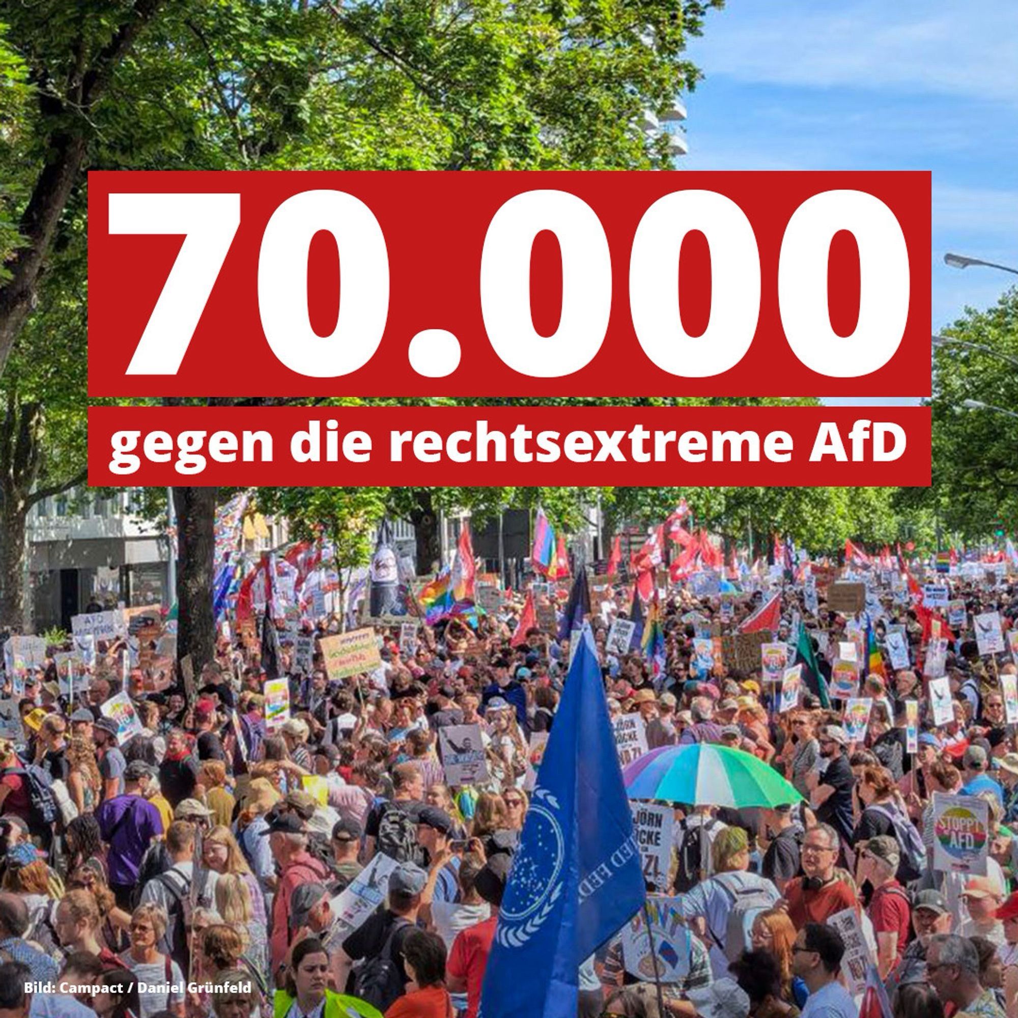 70.000
gegen die rechtsextreme AfD🖖