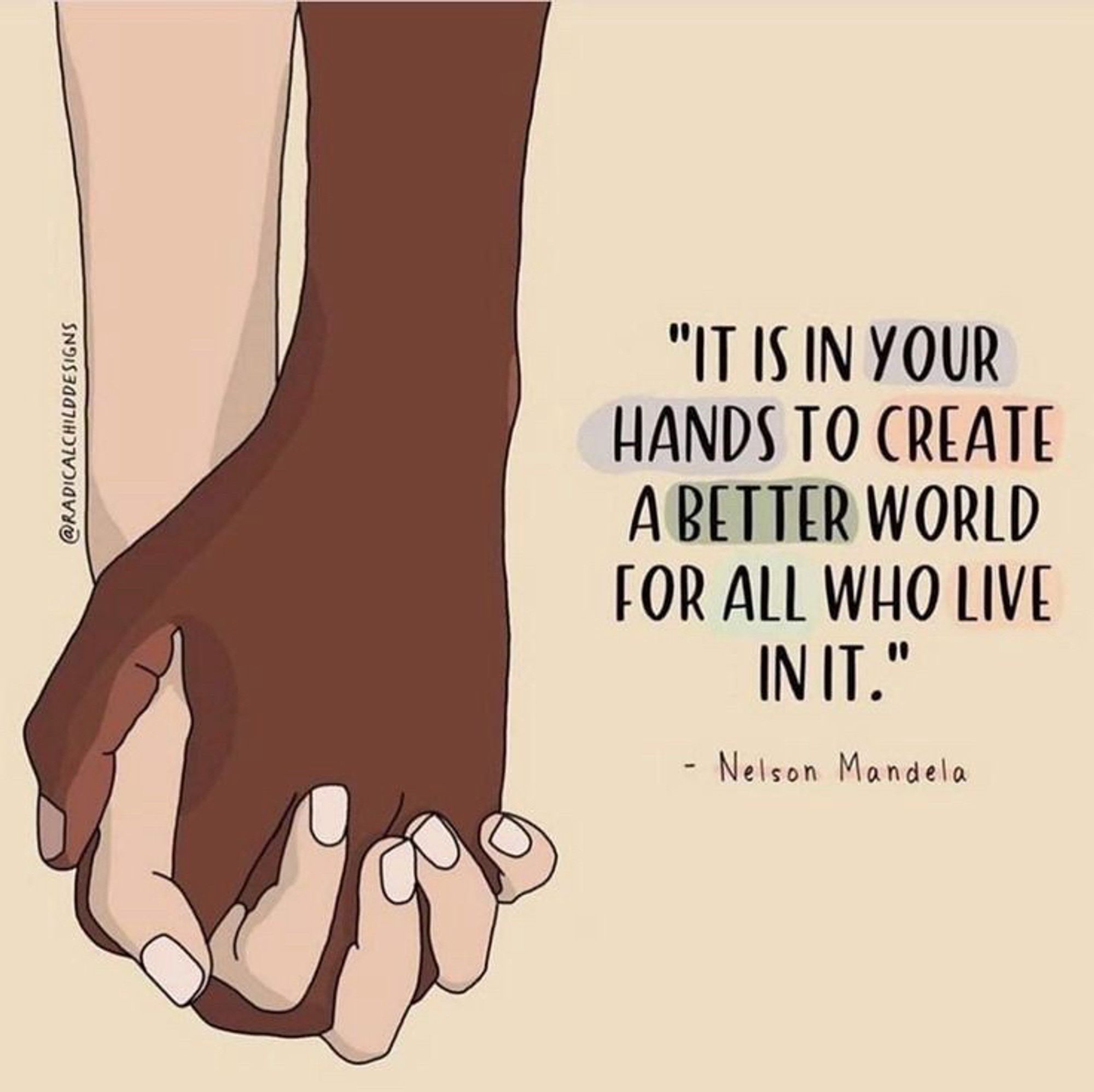 "IT IS IN YOUR HANDS TO CREATE A BETTER WORLD FOR ALL WHO LIVE INIT."
- Nelson Mandela🖖