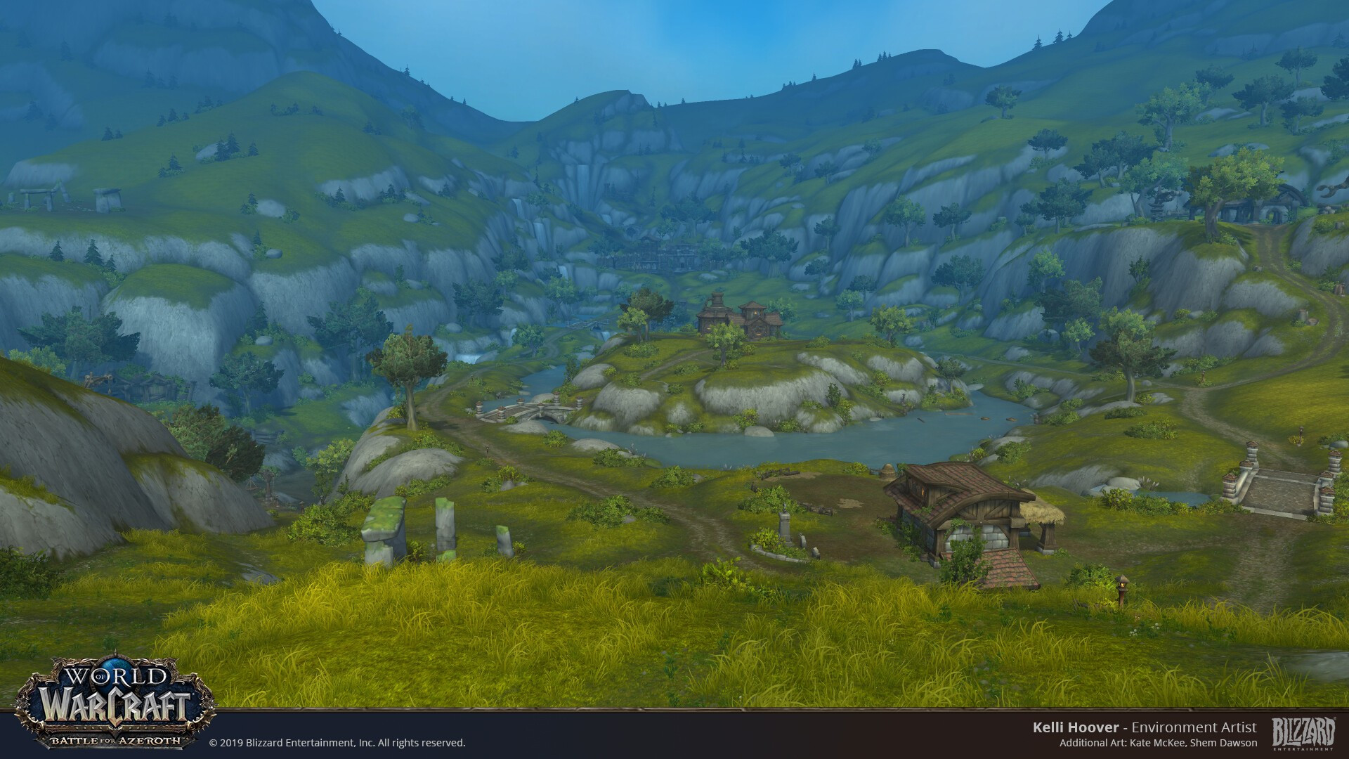 Screenshot of remade Arathi Basin in WoW.