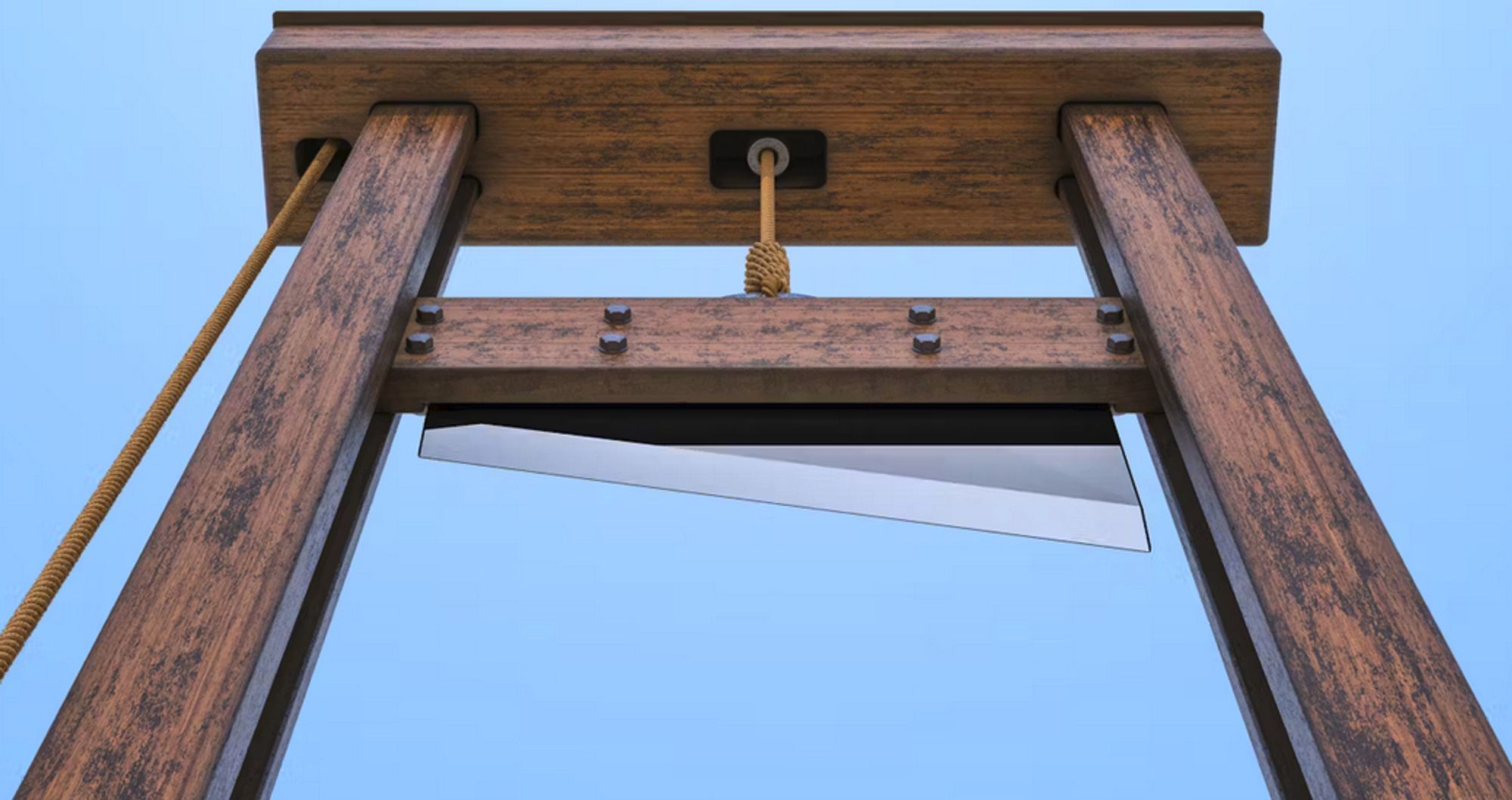 Guillotine, looking up.