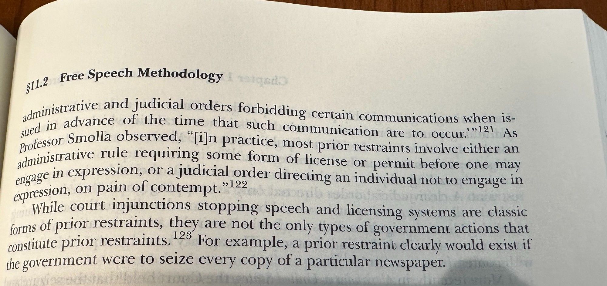 From Erwin Chemerinsky's Constitutional Law treatise: "While court injunctions stopping speech and licensing systems are classic forms of prior restraints, they are not the only types of government actions that constitute prior restraints. For example, a prior restraint clearly would exist if the government were to seize every copy of a particular newspaper."