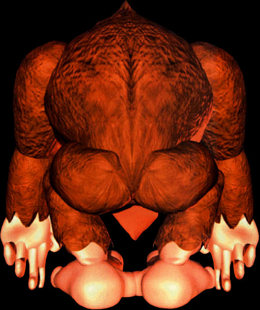 The classic 1994 render of Donkey Kong's ass from Donkey Kong Country.