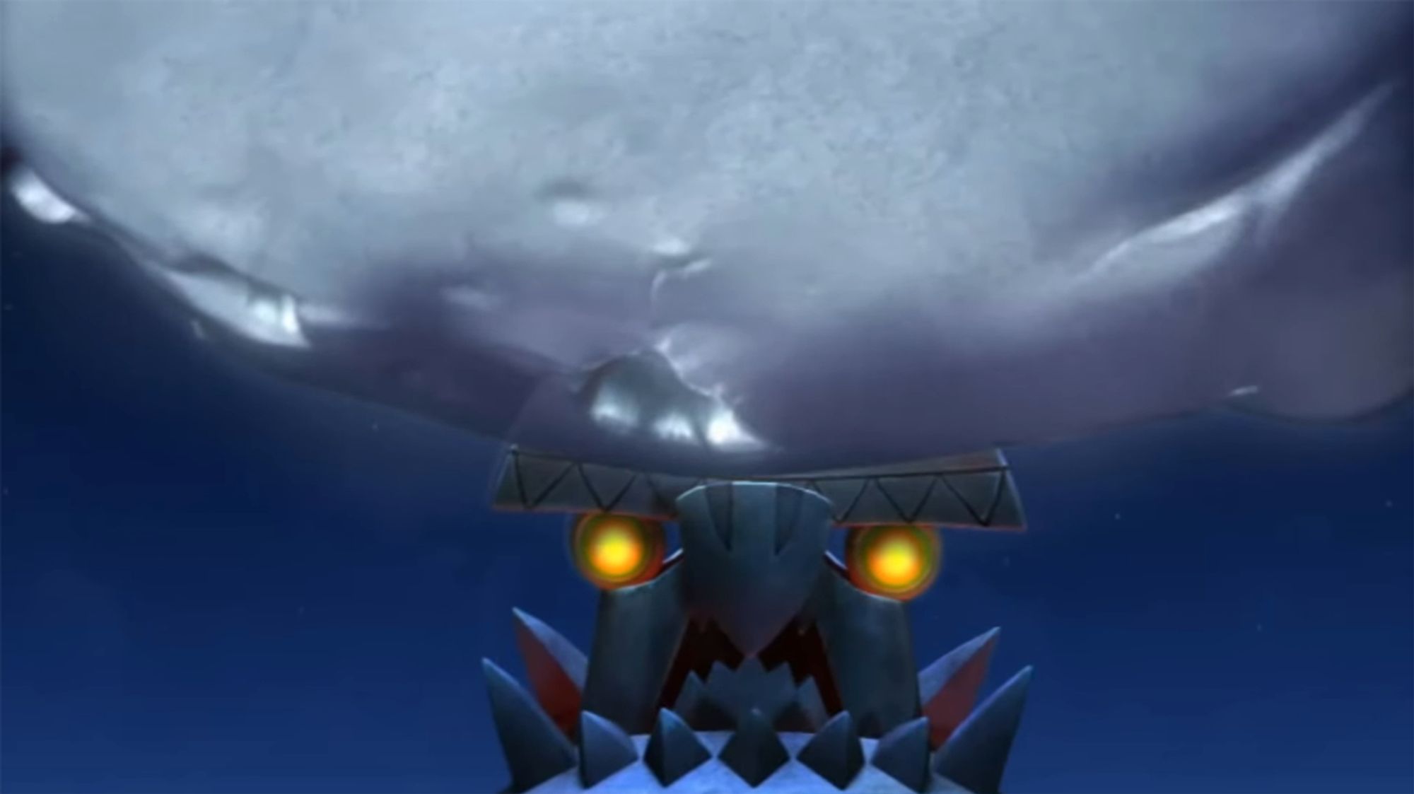 Tiki Tong Tower buckles under the weight of Earth's moon atop its head. Screenshot from Donkey Kong Country Returns.