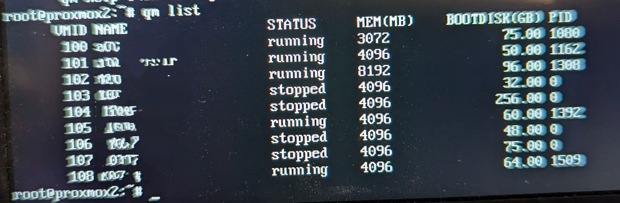 All Proxmox VMs started on reboot. No manual starts required.