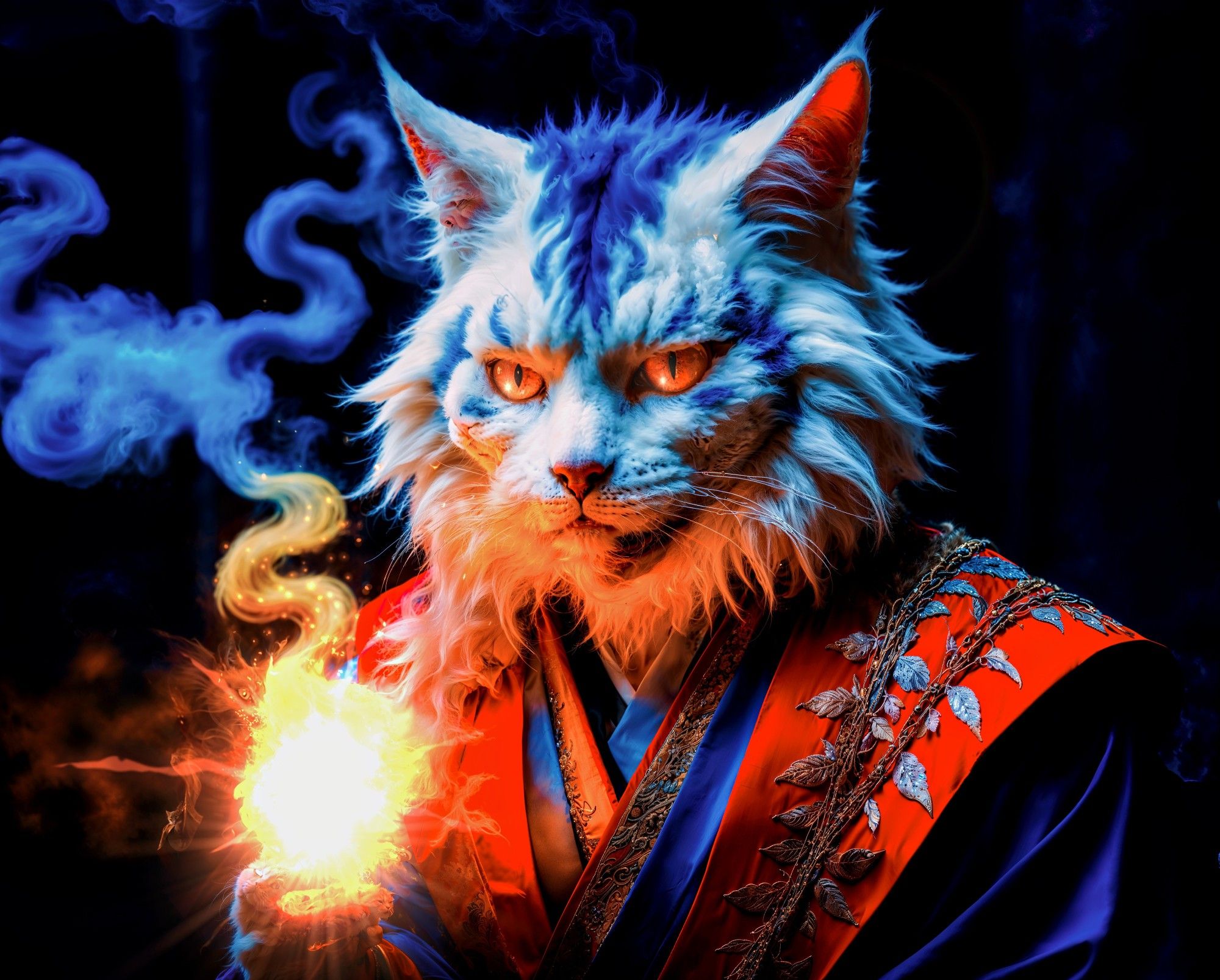 Wizard (2024) AI + Photoshop

#wizard #cat

 #Fantasy #art #aiart #artist #artiste

#IA #AI #digitalart

 #generative #StableDiffusion #Photoshop