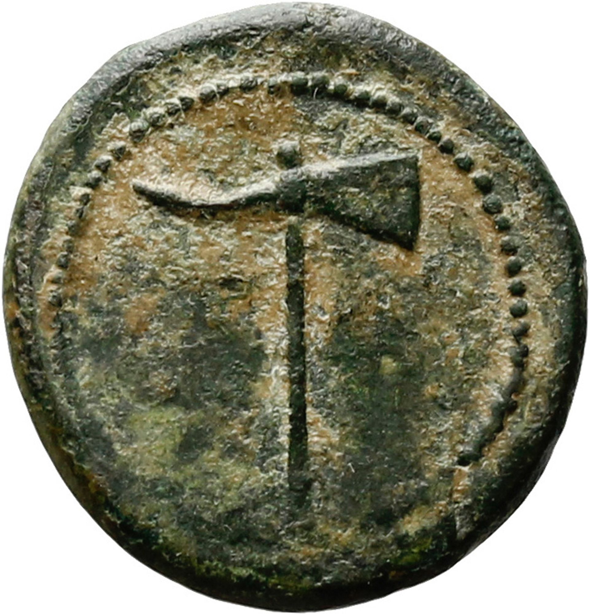 Token decorated with the image of an axe.