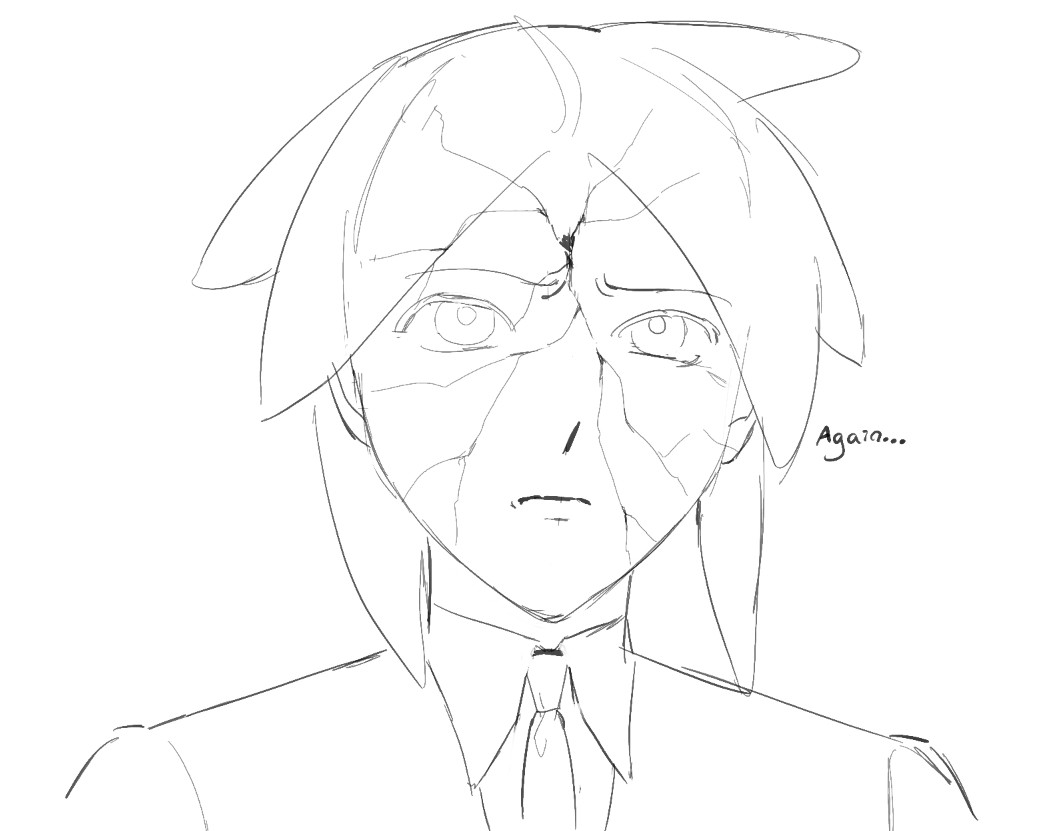 phosphophyllite from land of the lustrous looking rather frustrated because they got cracked Again.