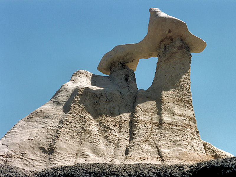 Bisti badlands with strange formations.