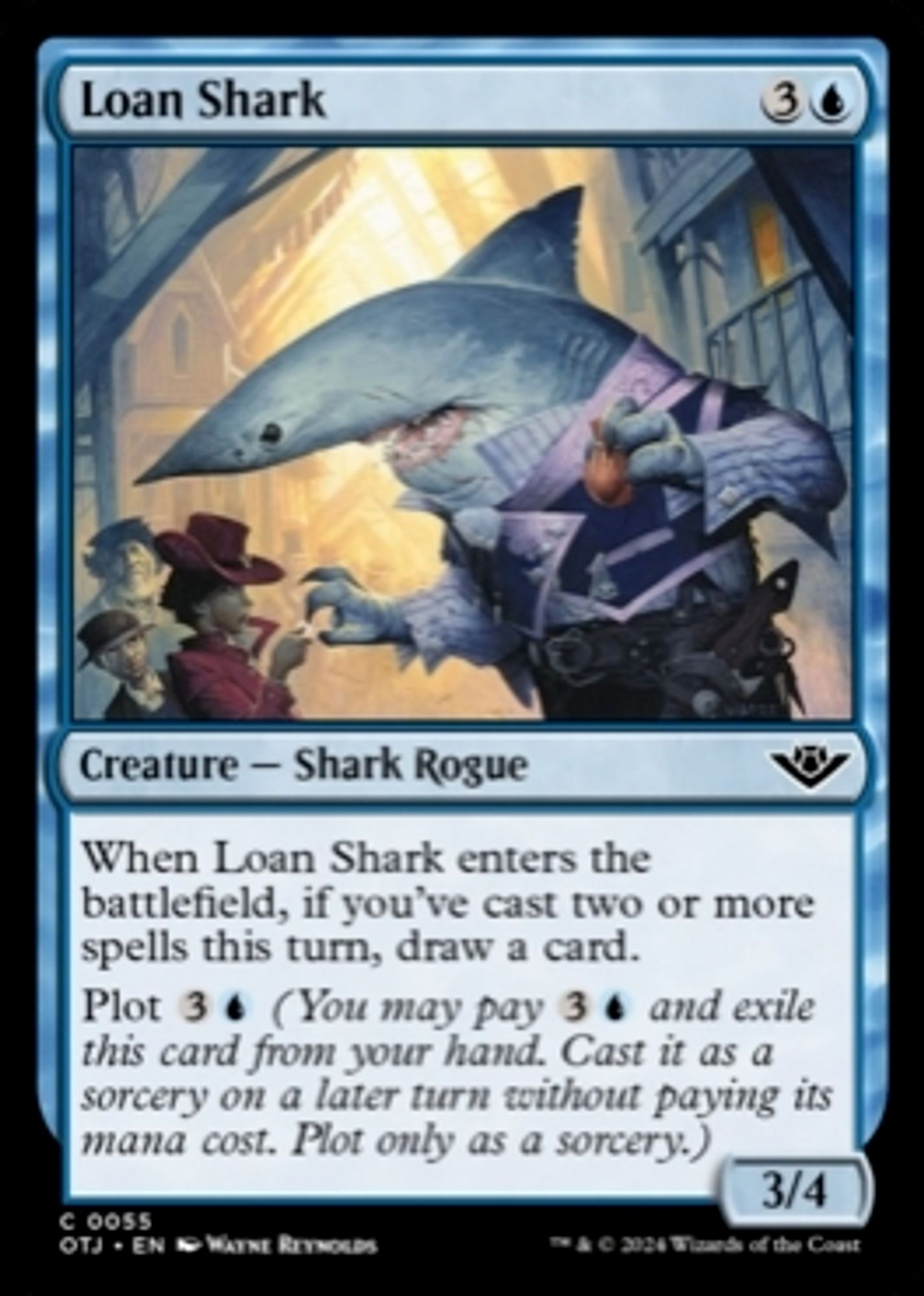 Mtg card named "Loan Shark" and is an actual shark