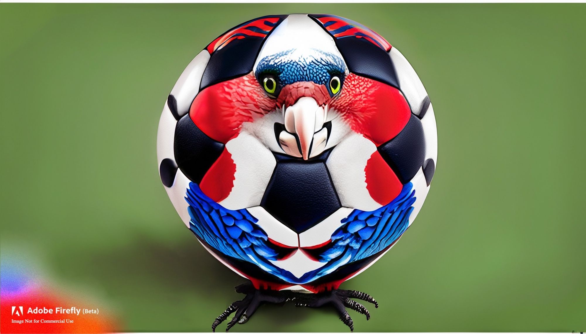 A soccer ball with a red, white, and blue parrot design stitched into the cover. 

10 DAYS until the US government starts shutting down. Should the 14TH AMENDMENT be invoked to protect against defaulting on the US debt? Our nonpartisan rating system AI has some roles conflicted. Our editors break the ties and overrule some of POLI's general calls for specific reasons. Welcome to TIEBREAKER TUESDAY. Hyperpartisan parrots hate it when we think for ourselves.