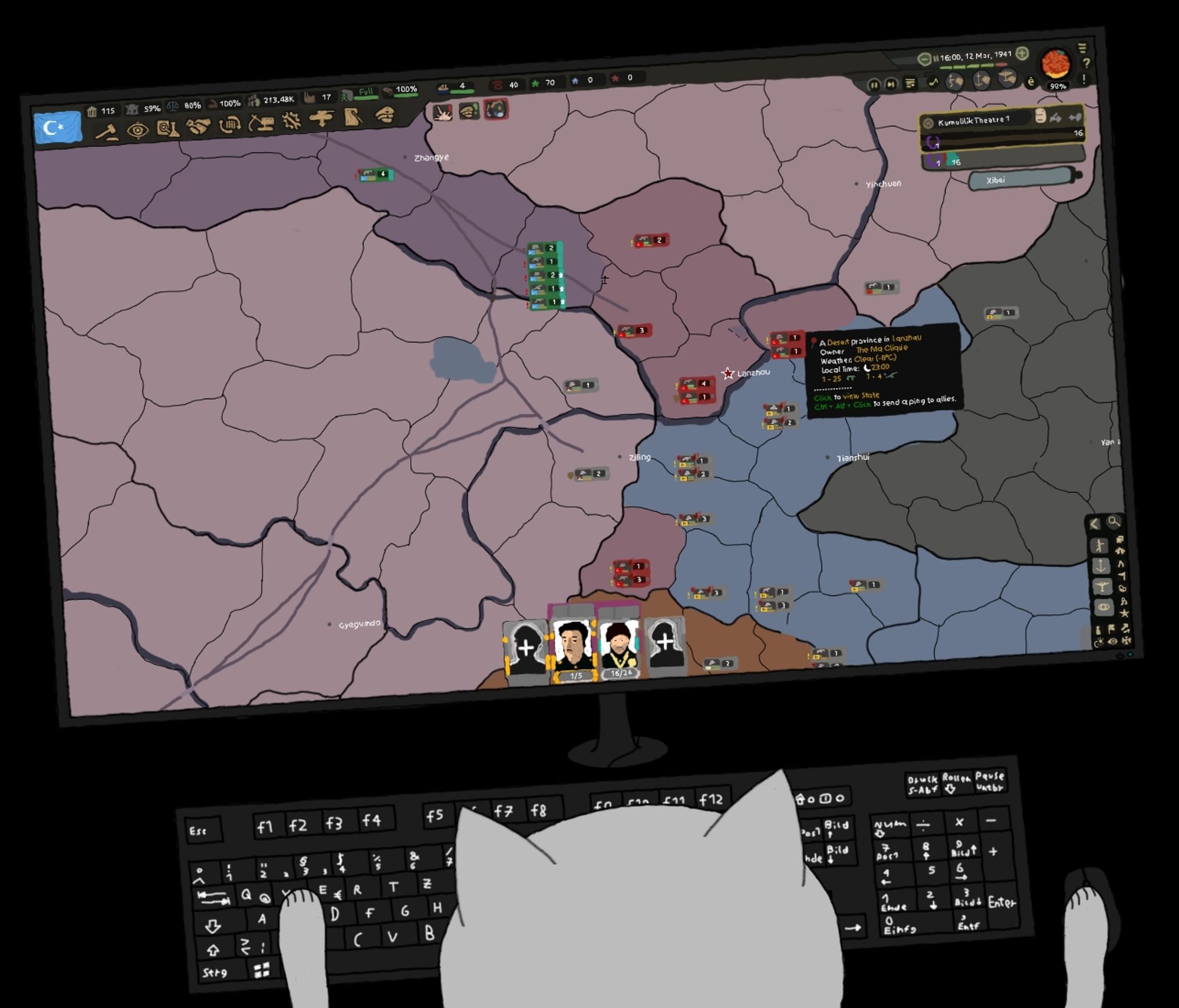 My fursona playing hoi4