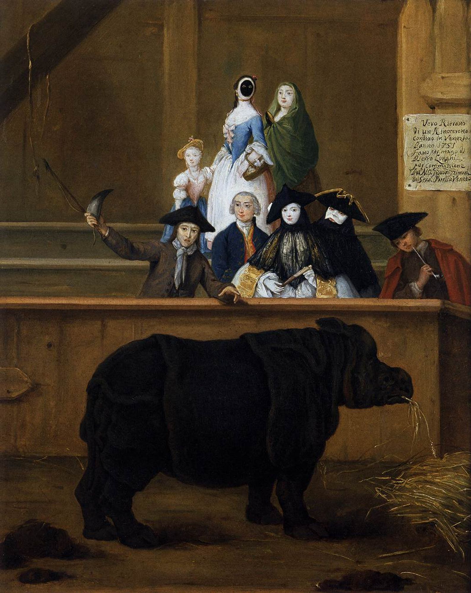 Pietro Longhi
Clara the Rhinoceros in Venice
1751
Oil on canvas, 62 x 50 cm
Museo del Settecento Veneziano, Ca' Rezzonico, Venice