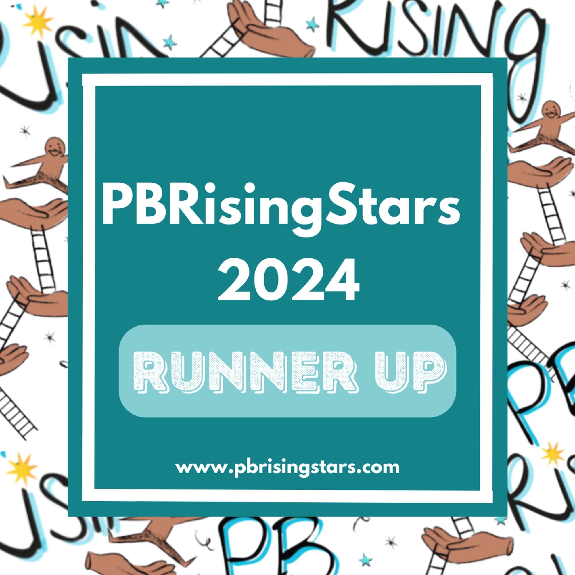 PBRisingStars 2024 Runner Up Badge with URL www.pbrisingstars.com