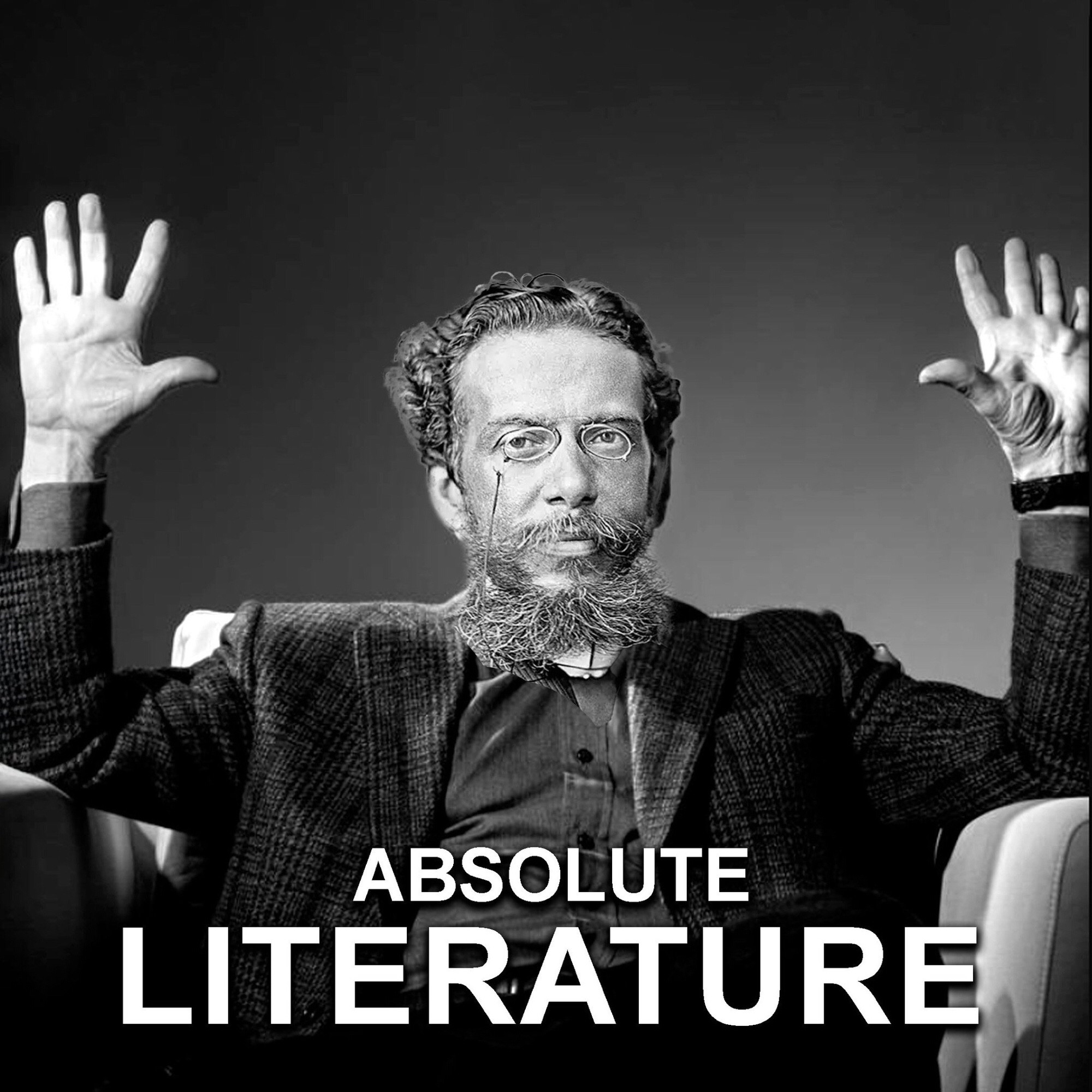 Absolute literature, meme com cabeça do Machado de Assis.