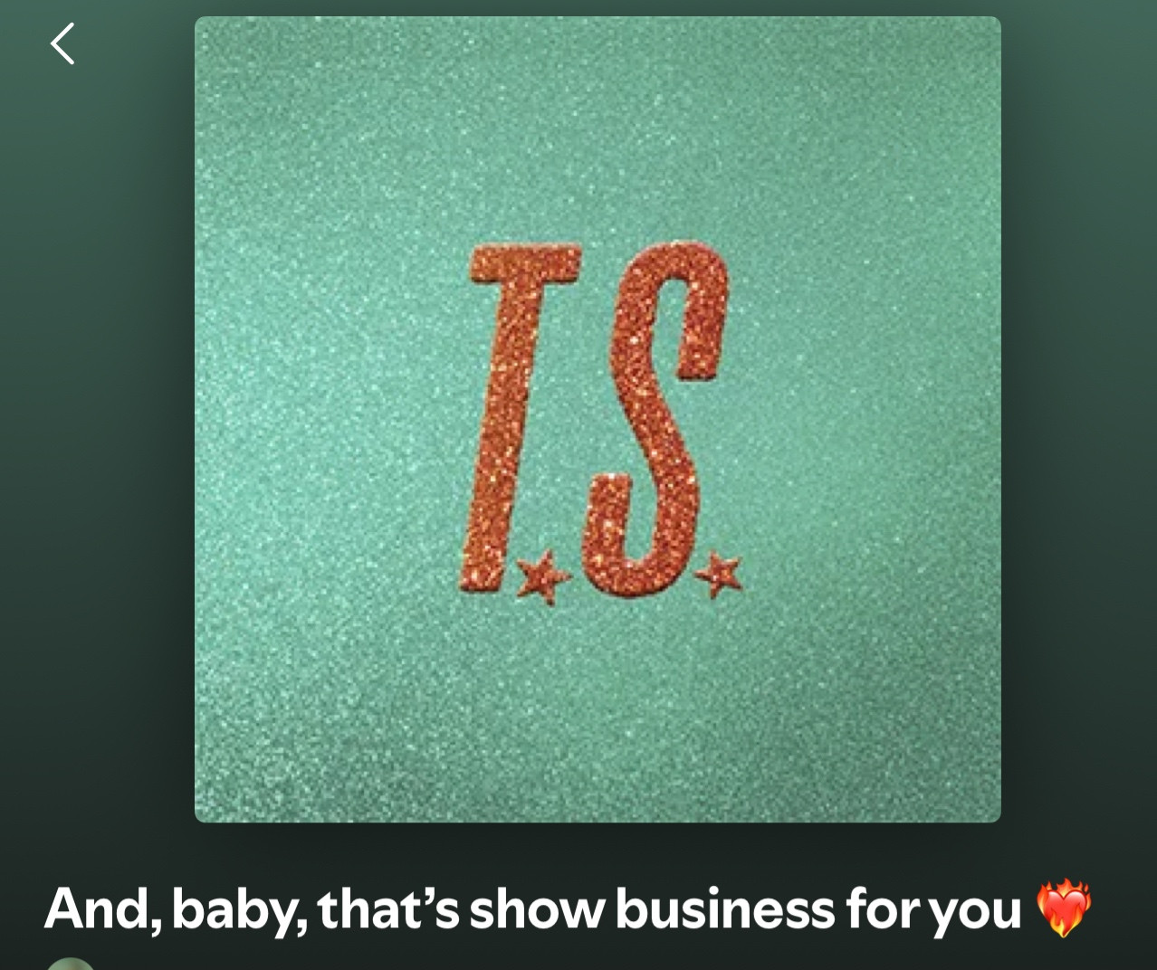 Screenshot of Taylor’s playlist in Spotify for this new era