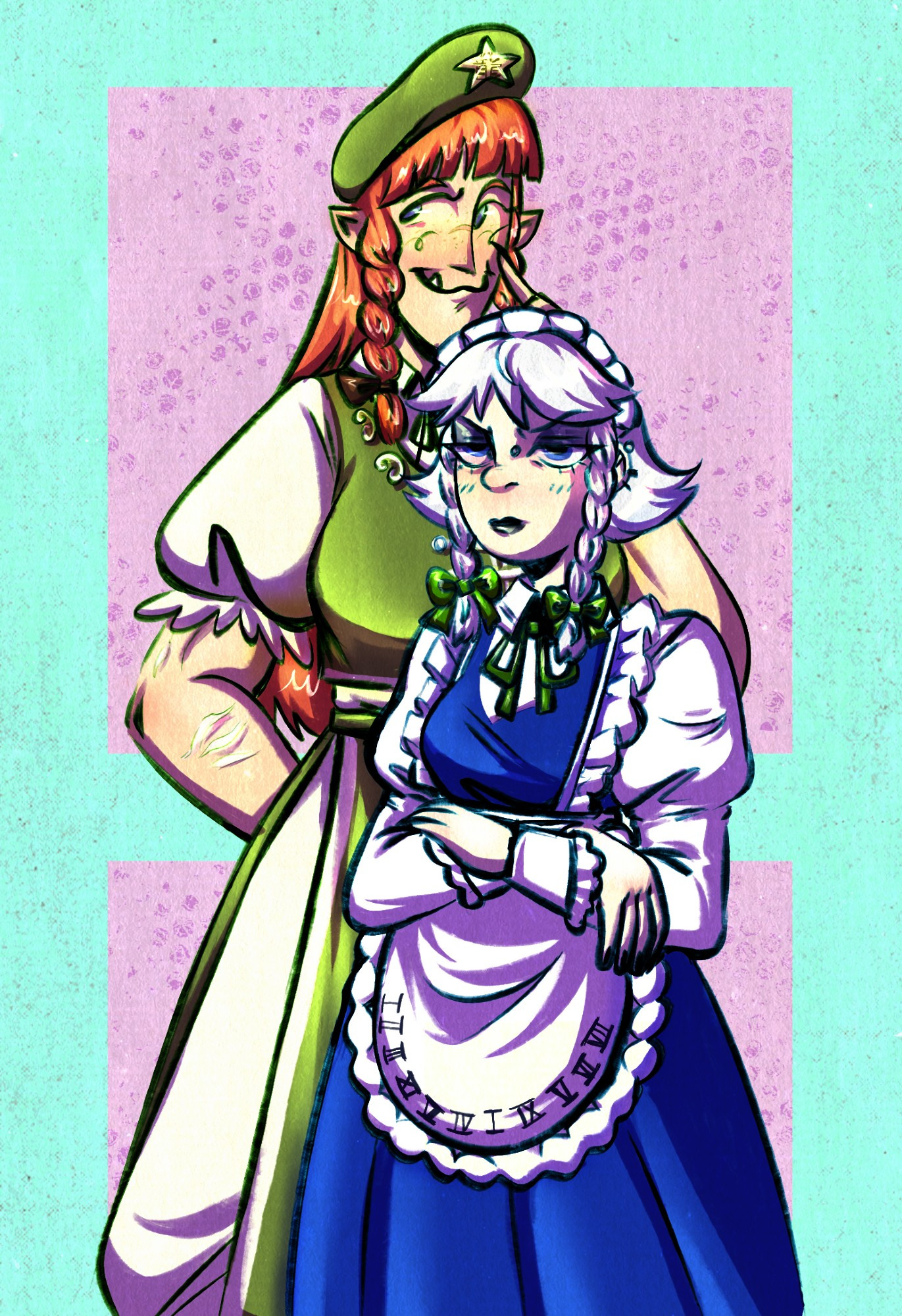 Hong Meiling and Sakuya Izayoi from Touhou Project