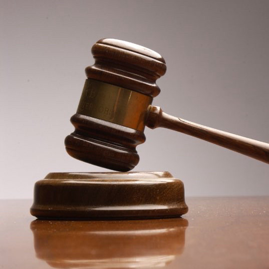 Judge gavel. 