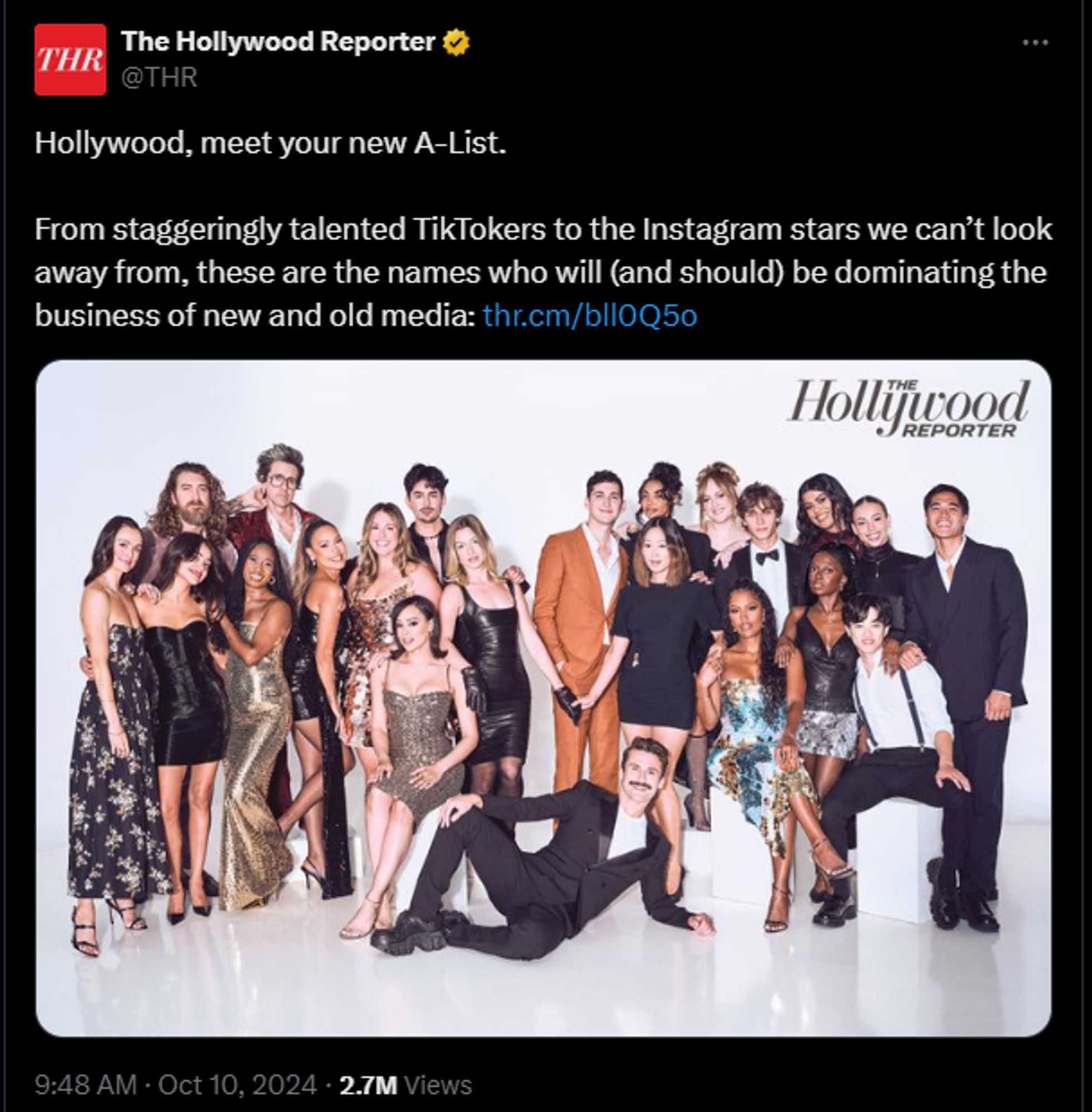 A who's who of "A-listers" according to The Hollywood Reporter.