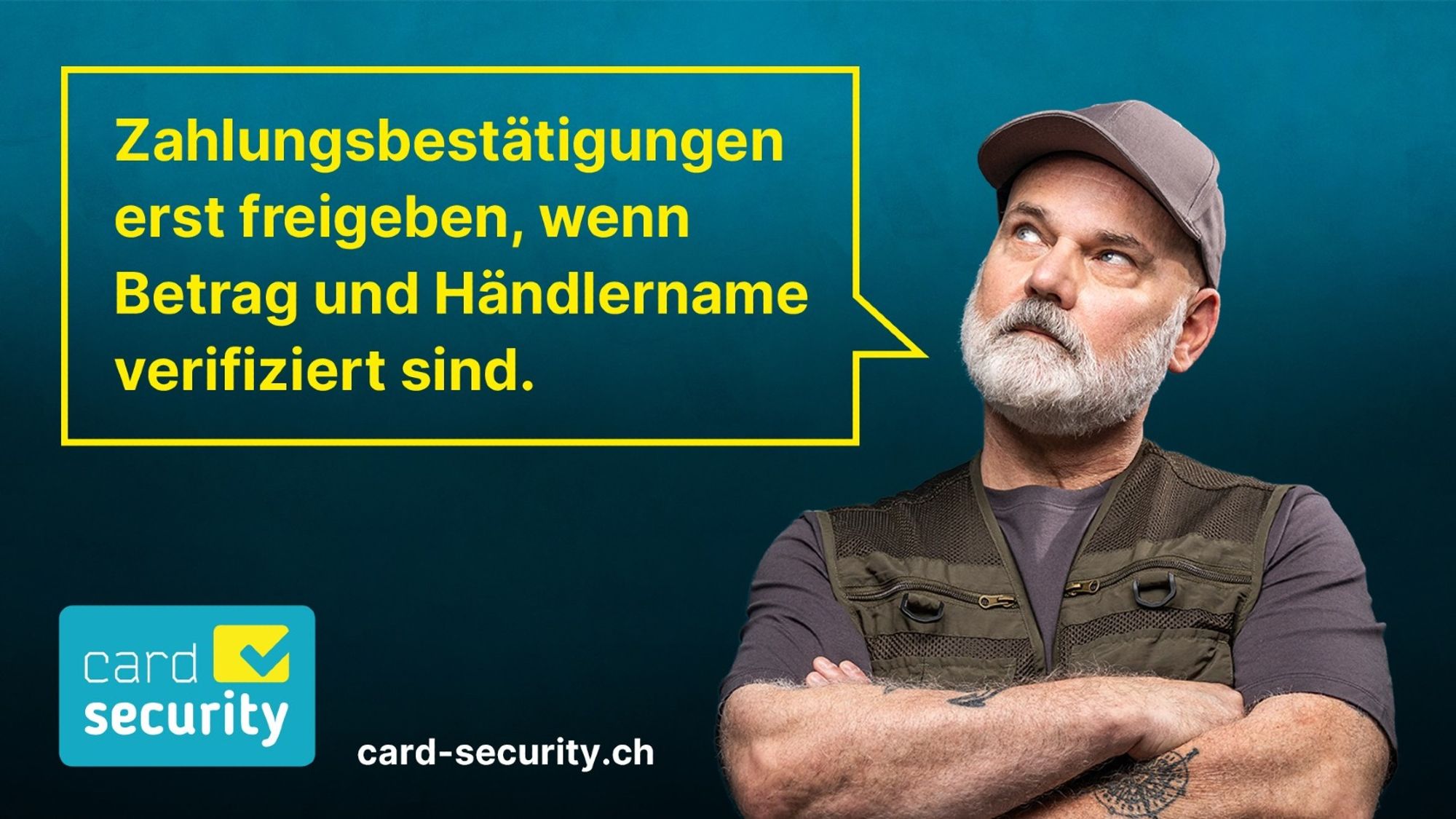 ein Mann mit Bart und Kappe