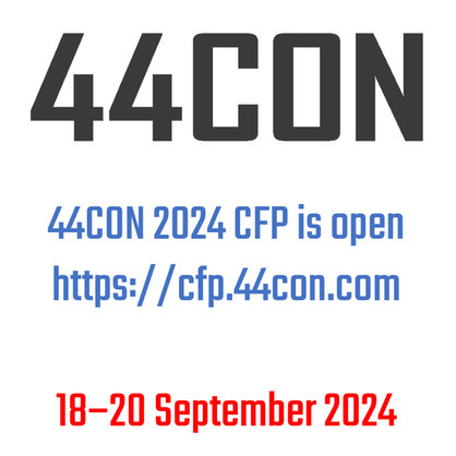 44CON 2024 CFP is open