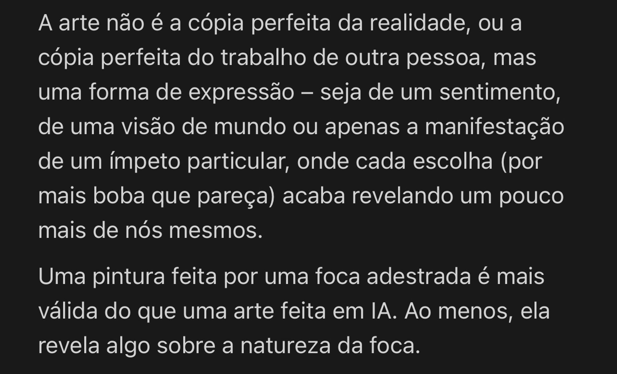 Leiam o artigo na integra, a autora ainda traz muitos outros pontos!