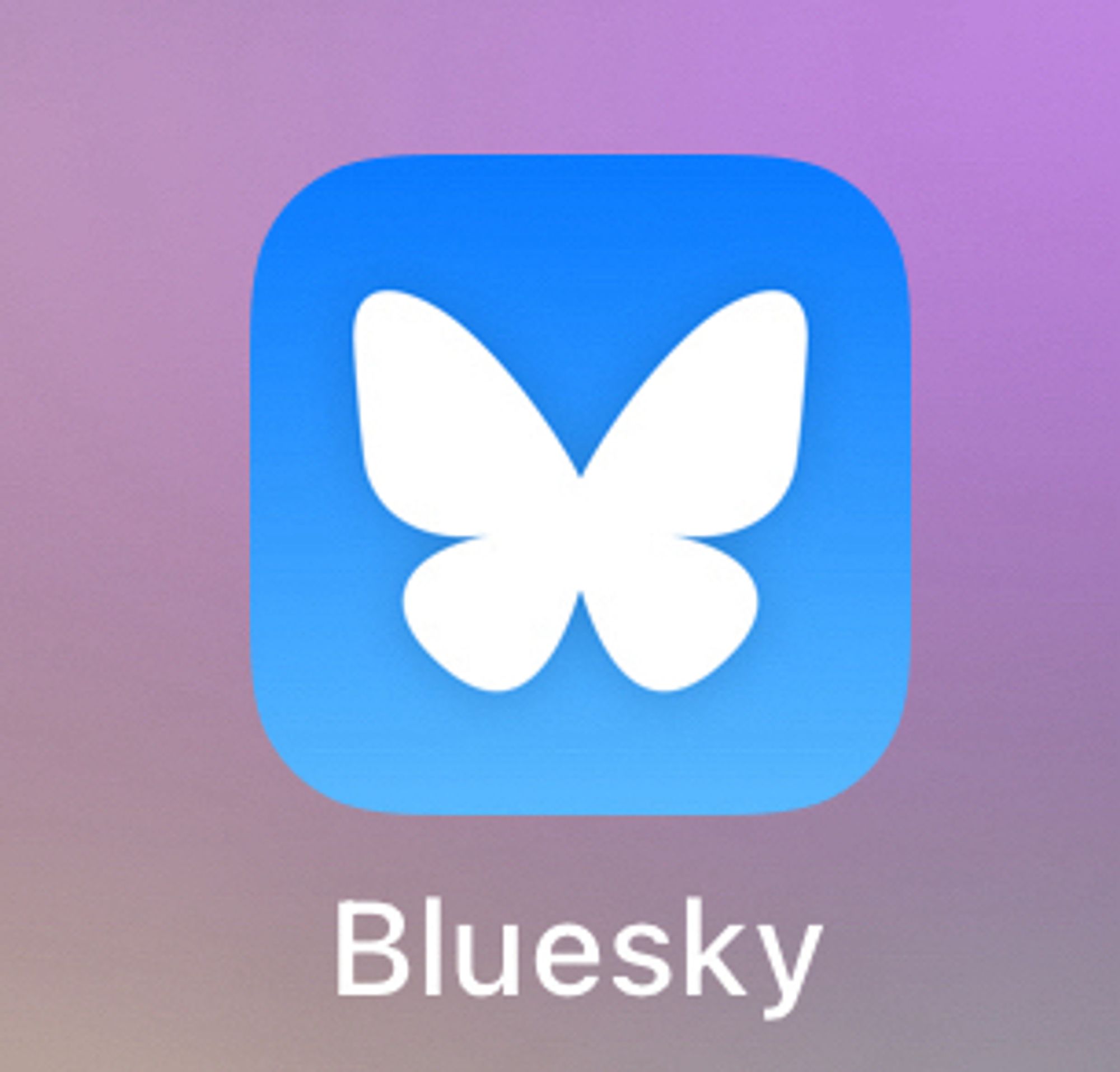 Neues Icon der Bluesky App