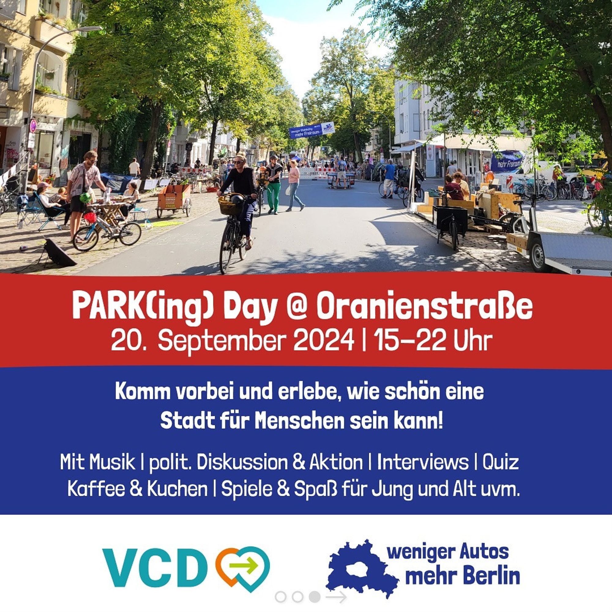 Parking Day auf der Oranienstraße in Berlin am 20.9.