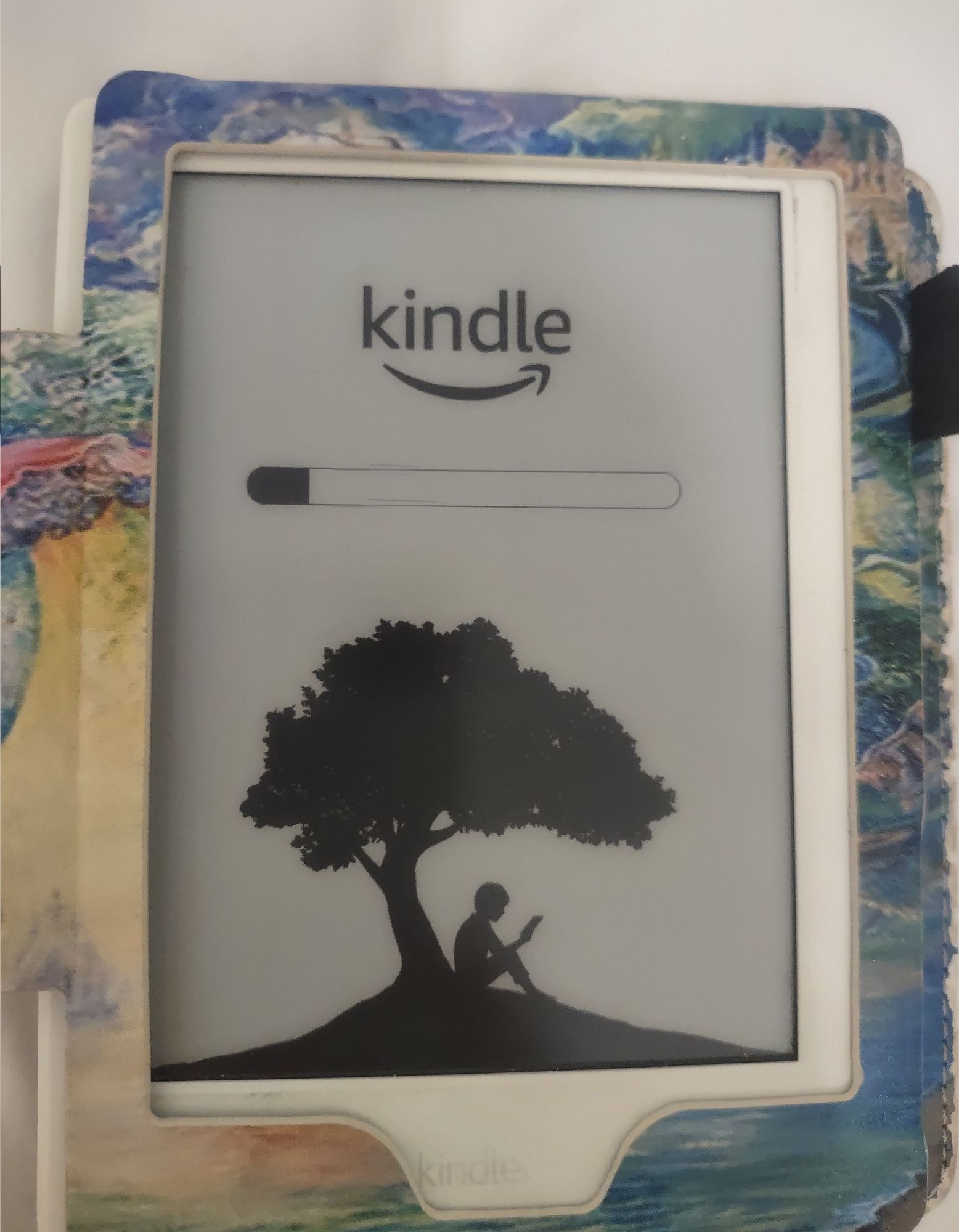 Kindle Branco na tela de carregamento