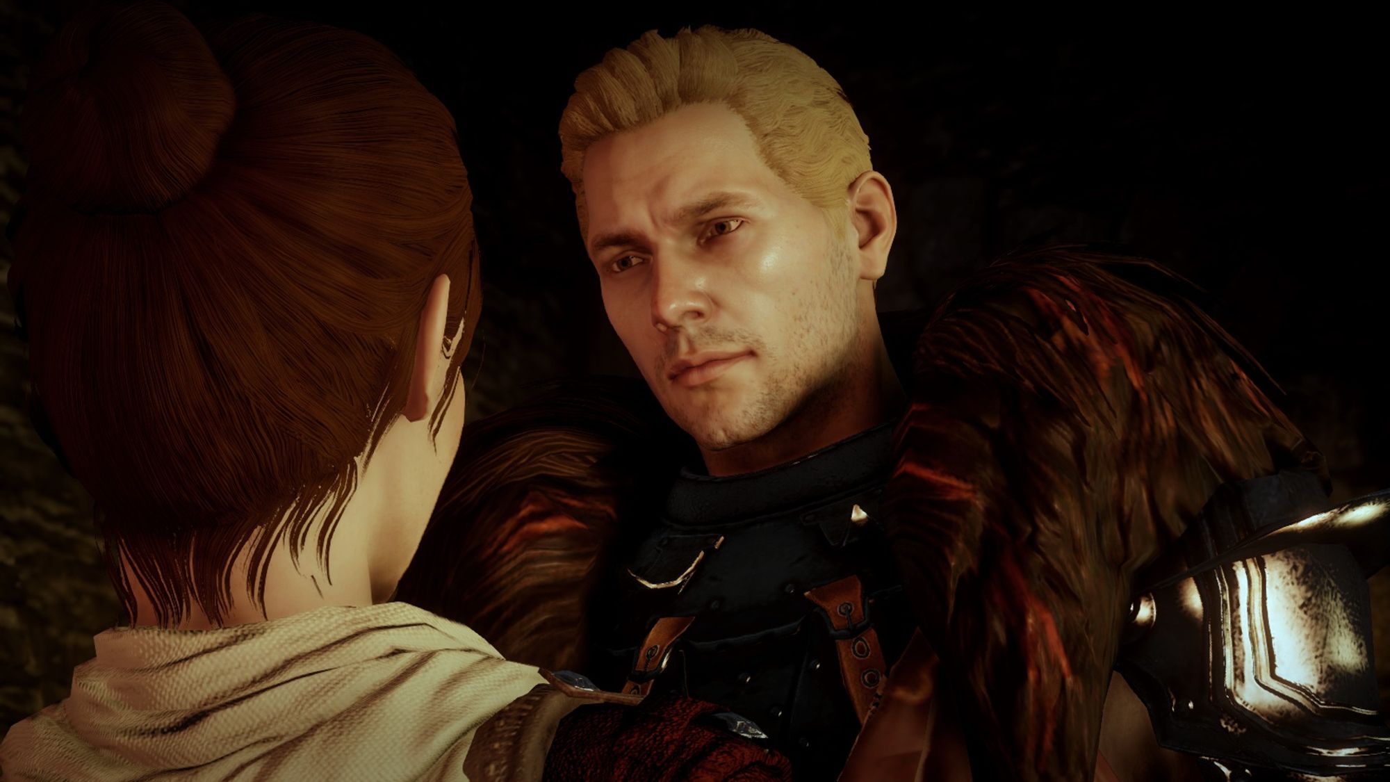 Cullen looking at the Inquisitor.