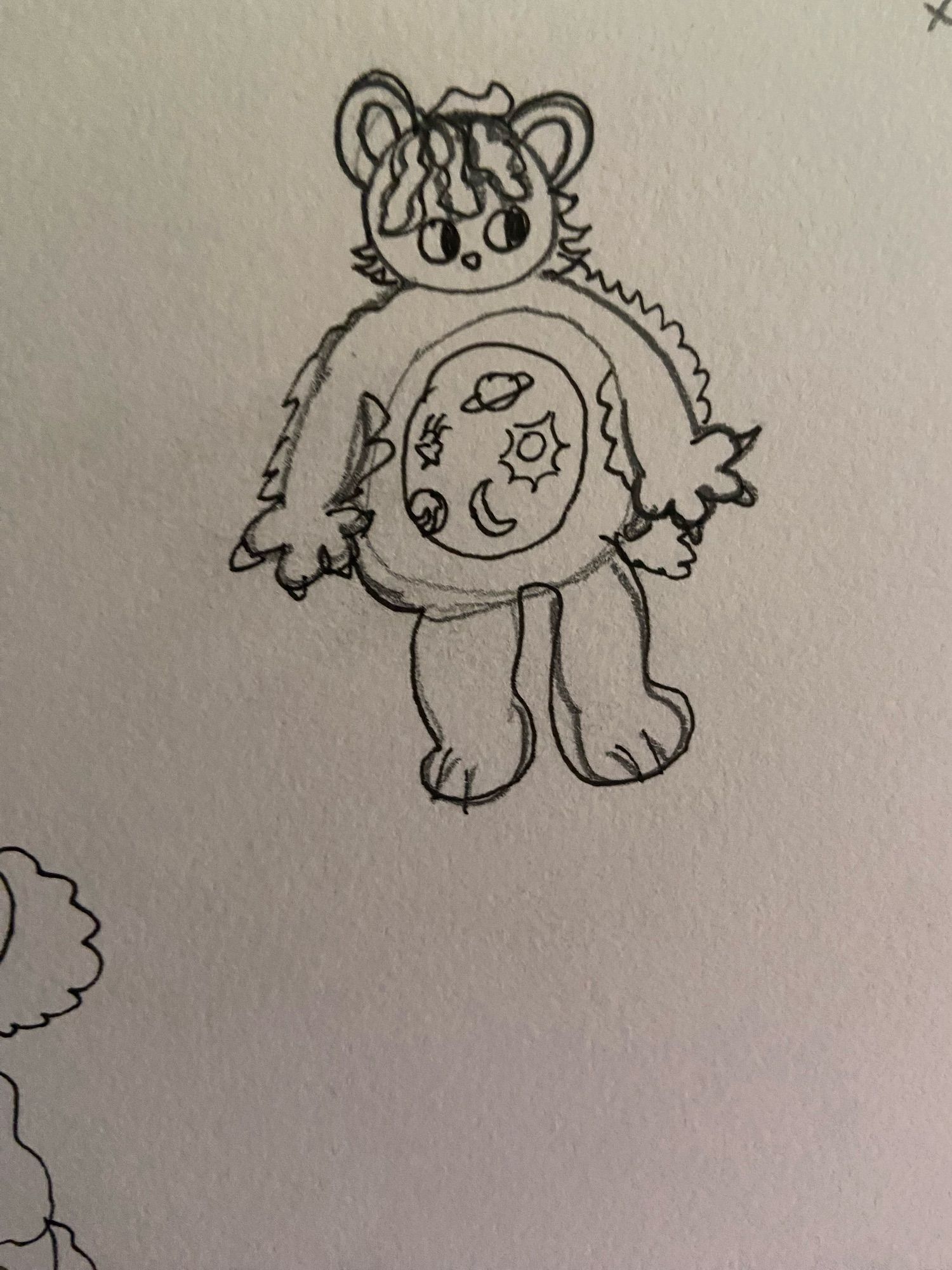 A space bear with dreads