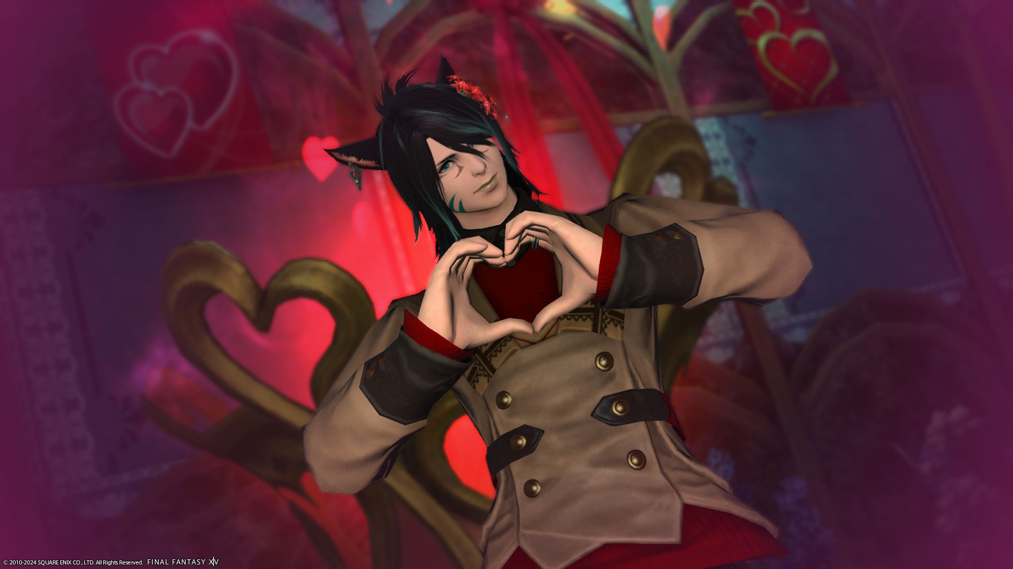 Kirih'a showing off the "love heart" emote!