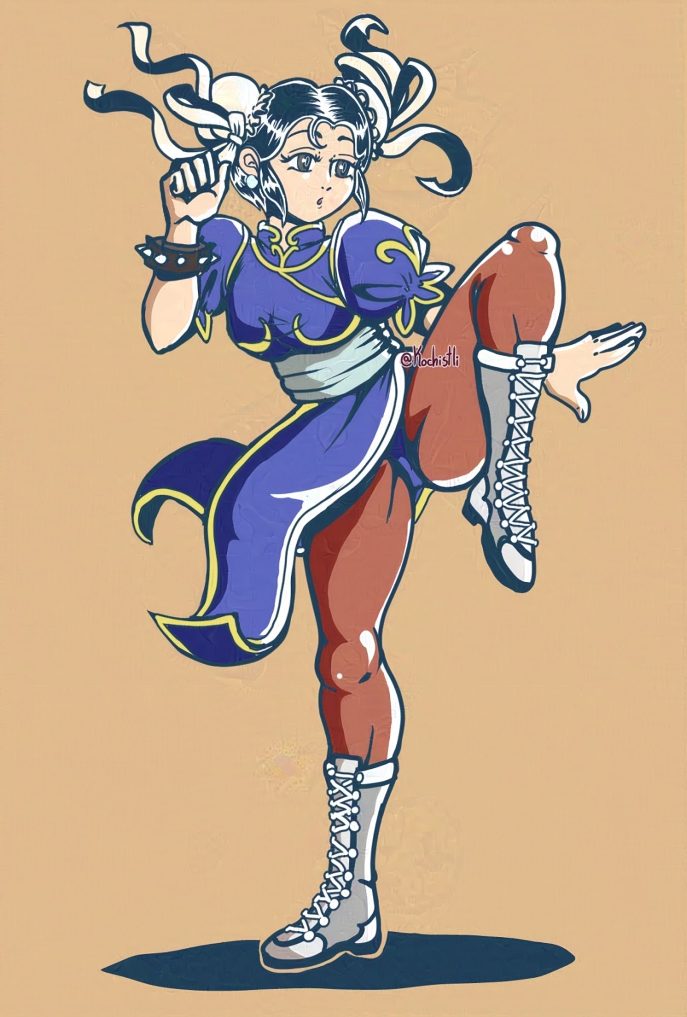 Shunrei fron Saint Seiya dressed as Chun Li from Street Fighter