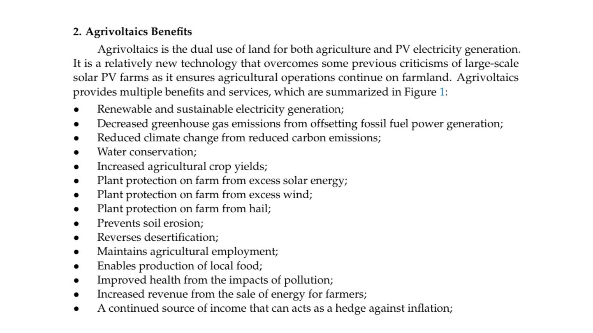 Agrivoltaics Benefits explained via https://doi.org/10.3390/su15043228