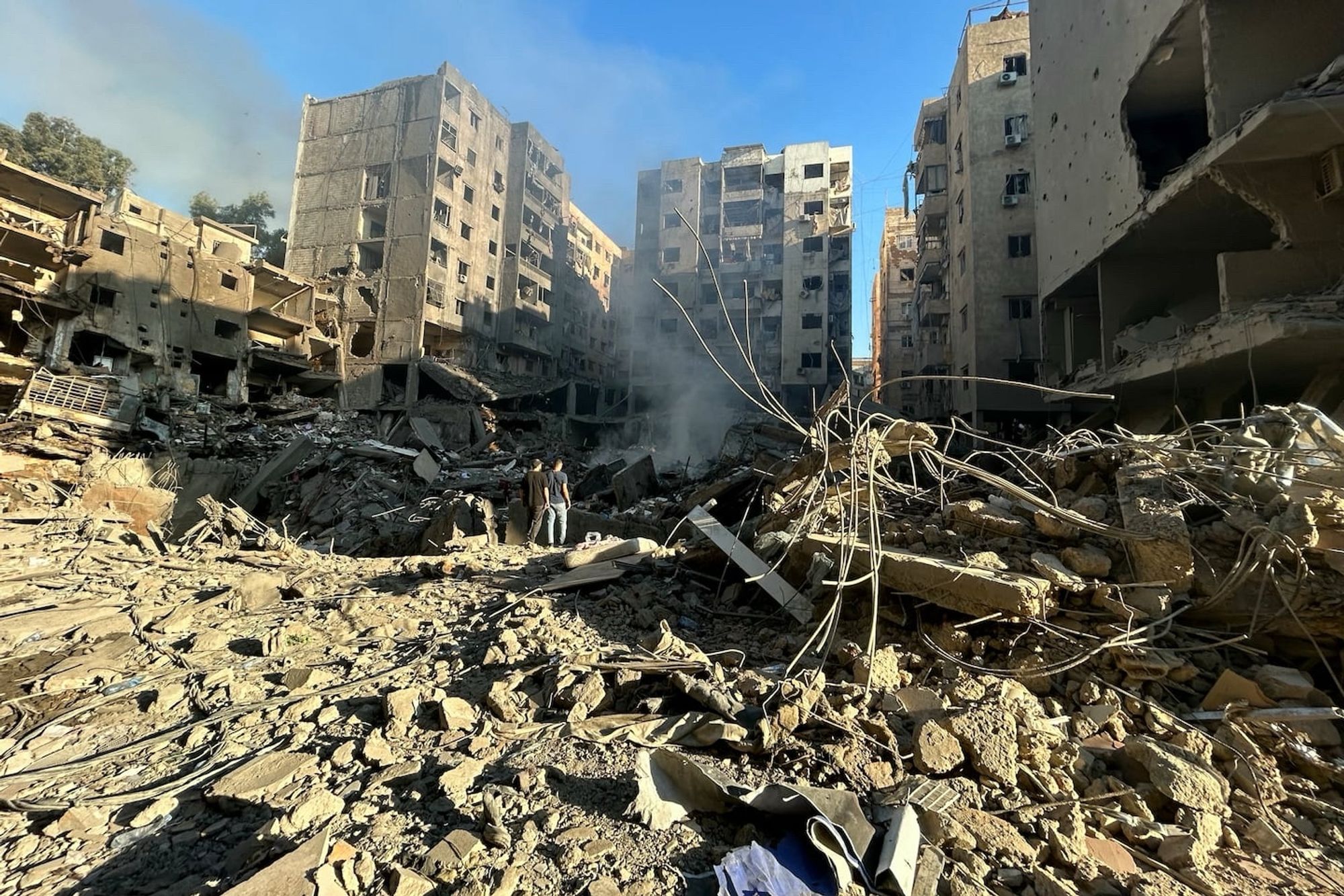 Devastation in Beirut following a massive IOF airstrike