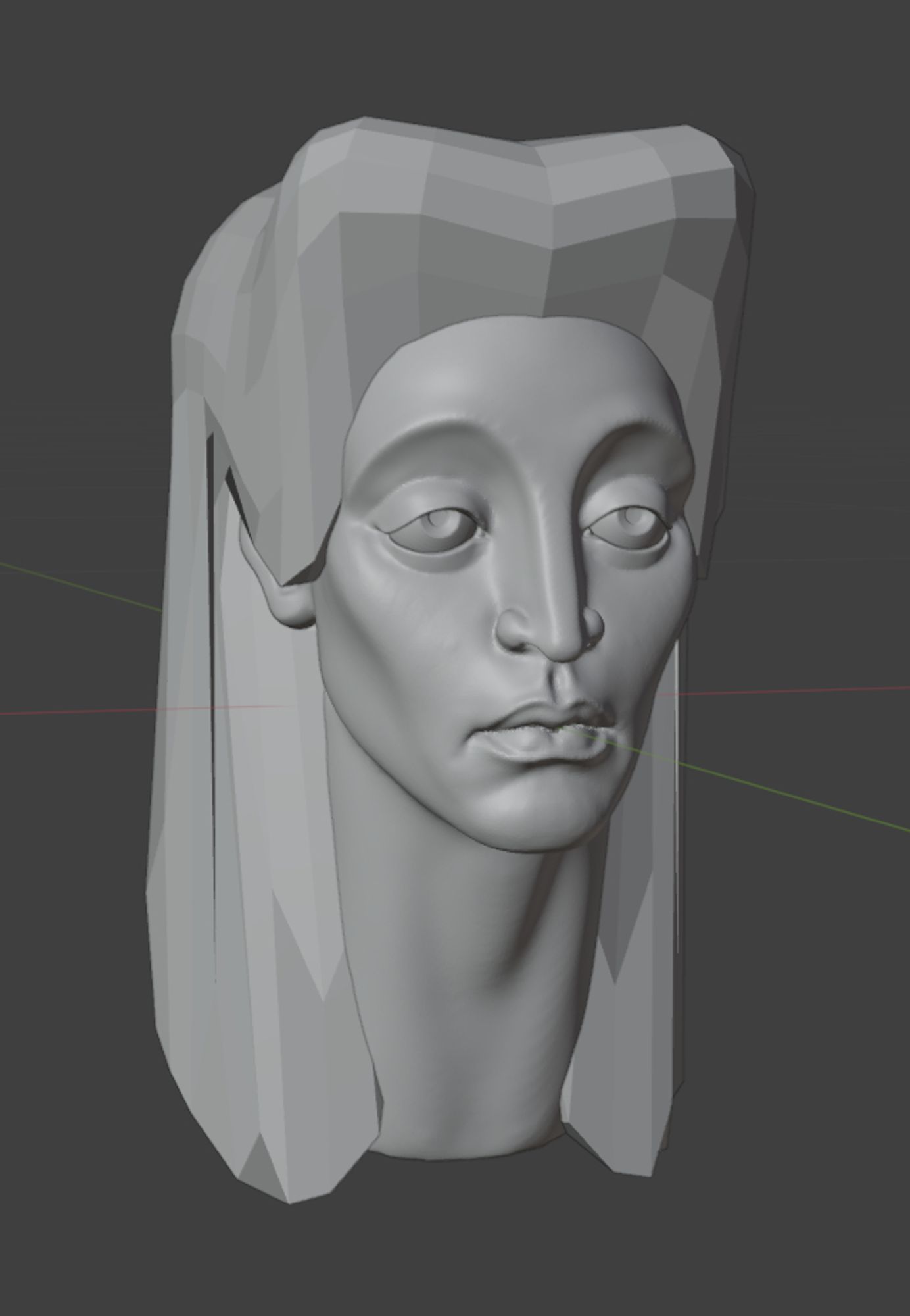 Blender 3D sculpture WIP based on an illustration by Hyde Angelus