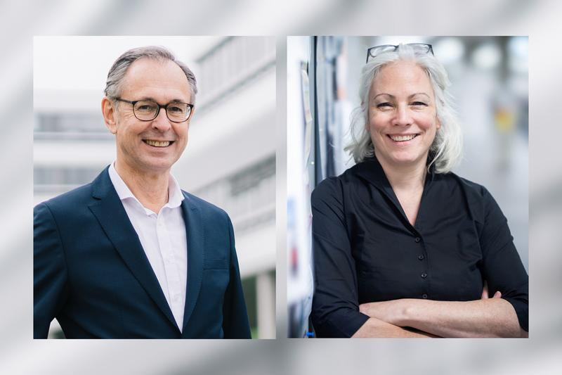 Prof. Dr. Andreas Zick und Dr. Kerstin Eppert von der ConflictA laden gemeinsam mit ihrem Team zur Eröffnungskonferenz der Konfliktakademie „ConflictA“ ein. - Copyright Fotos (v.li.): Universität Bielefeld/Michael Adamski, Universität Bielefeld/Sarah Jonek