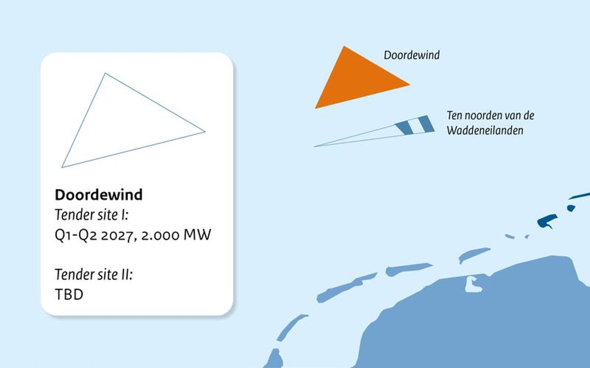 Karte der Offshore-Windparkzone Doordewind  - Copyright © RVO