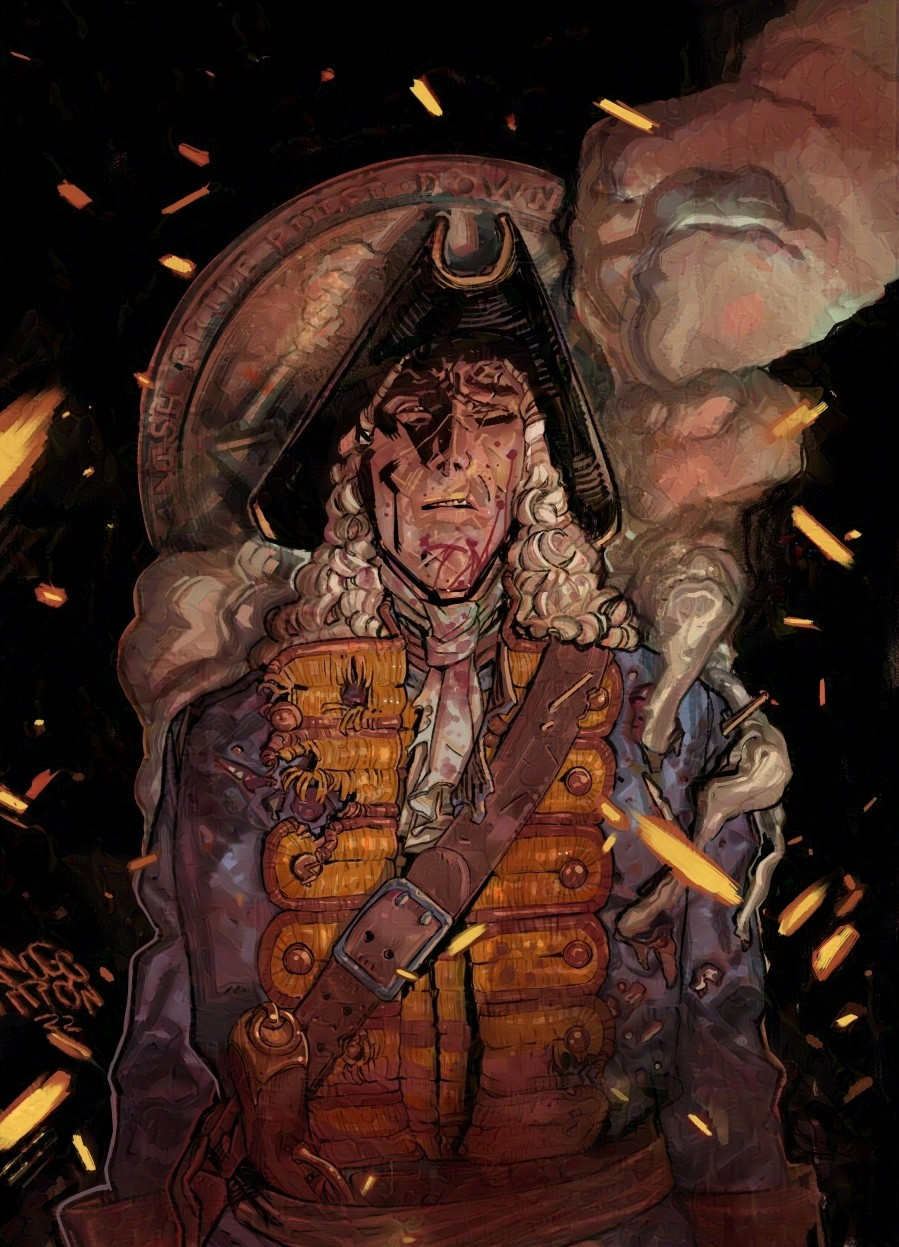 Color illustration done by me of spanish historical character Blas de Lezo, from the cover of the special edition I made of the first issue.