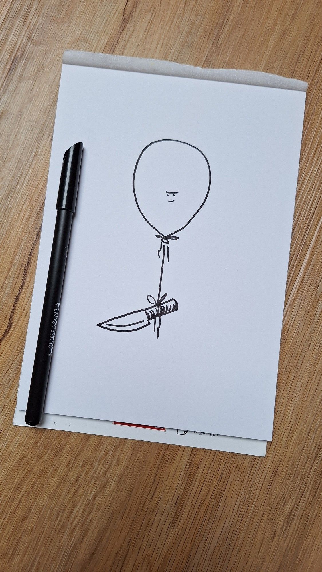 Balloon with a knife