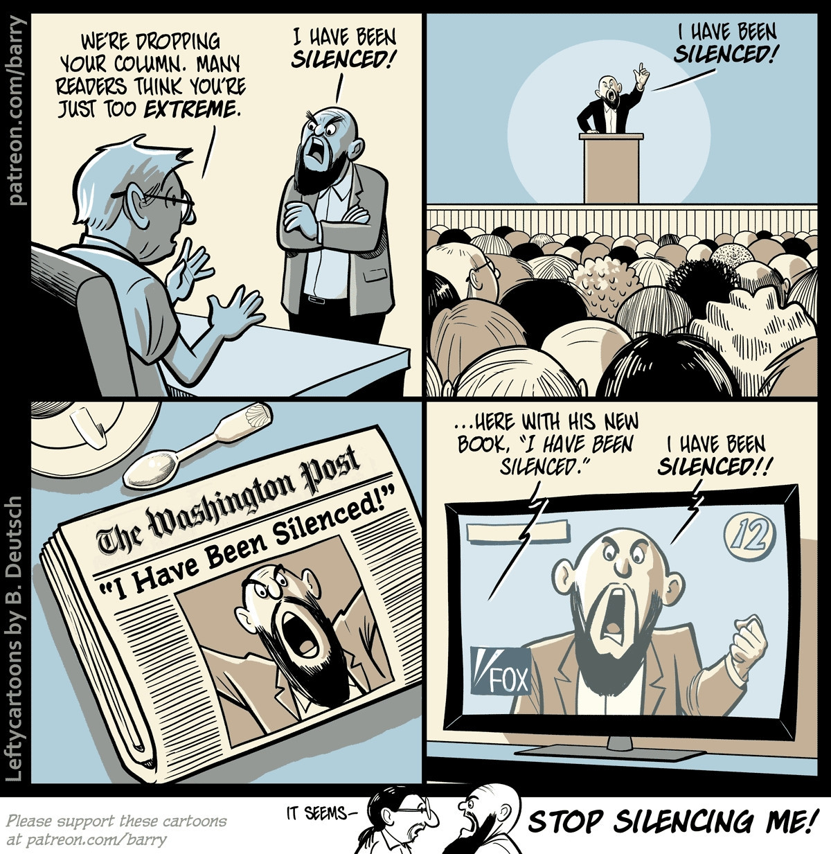 "I have been SILENCED!"
