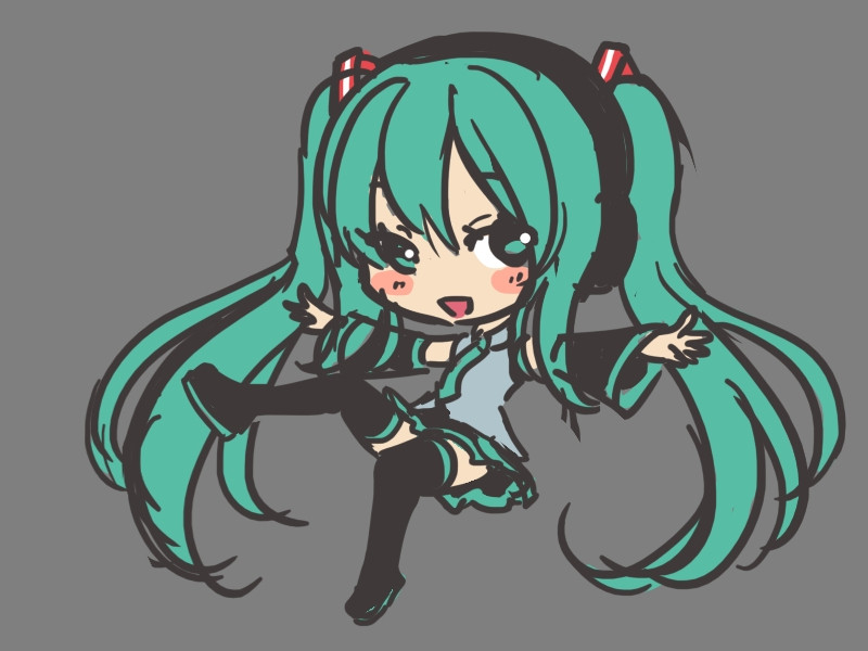 chibi miku sketch