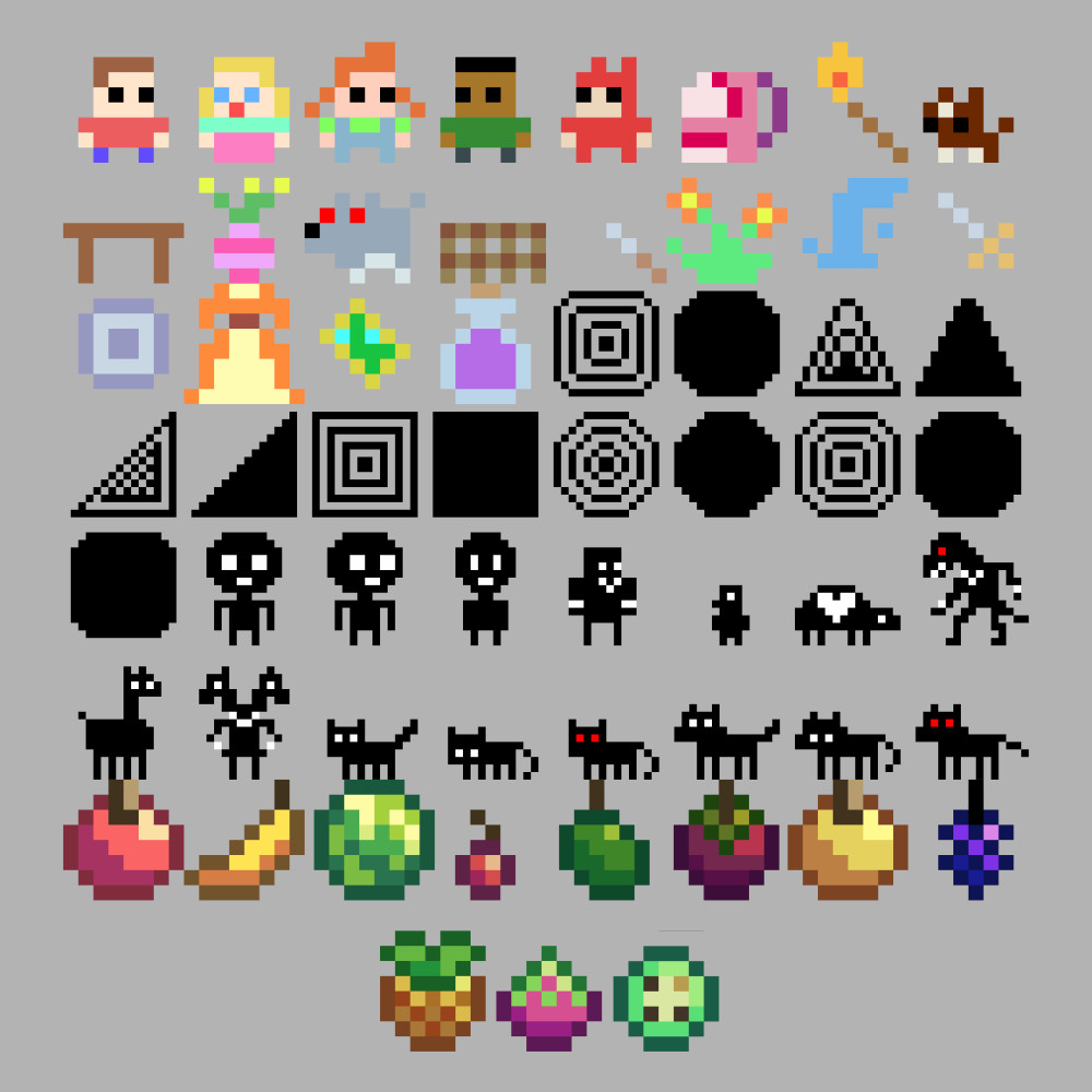 a pixel art sprite sheet