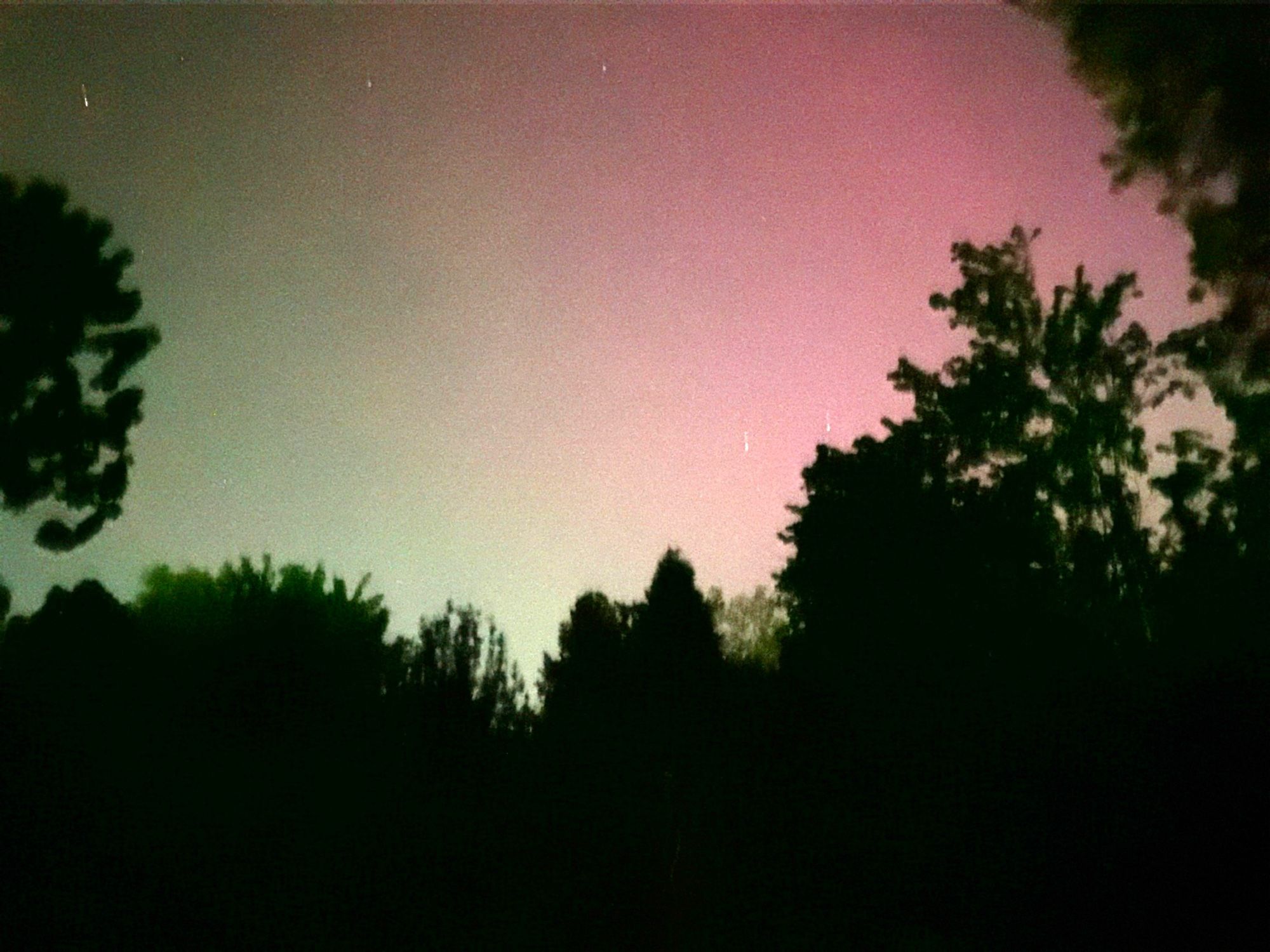 Aurora borealis from Salem, Oregon