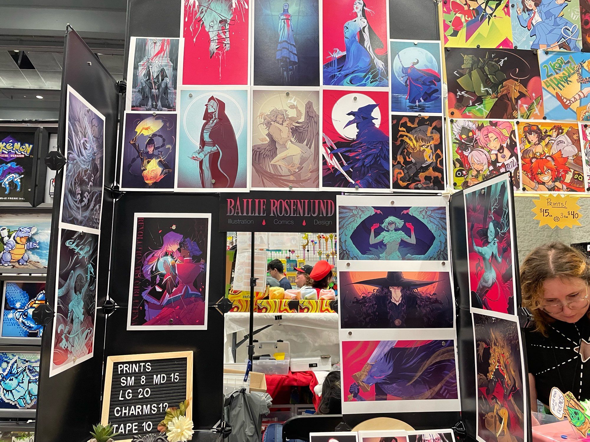 Front view photo of my fanexpo artist alley table