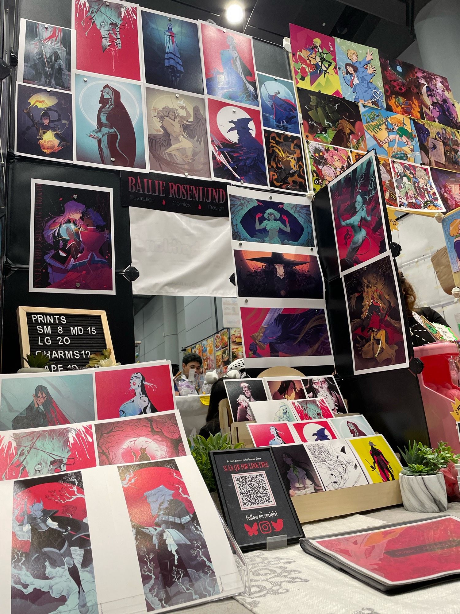 Photo of my fanexpo artist alley tavle