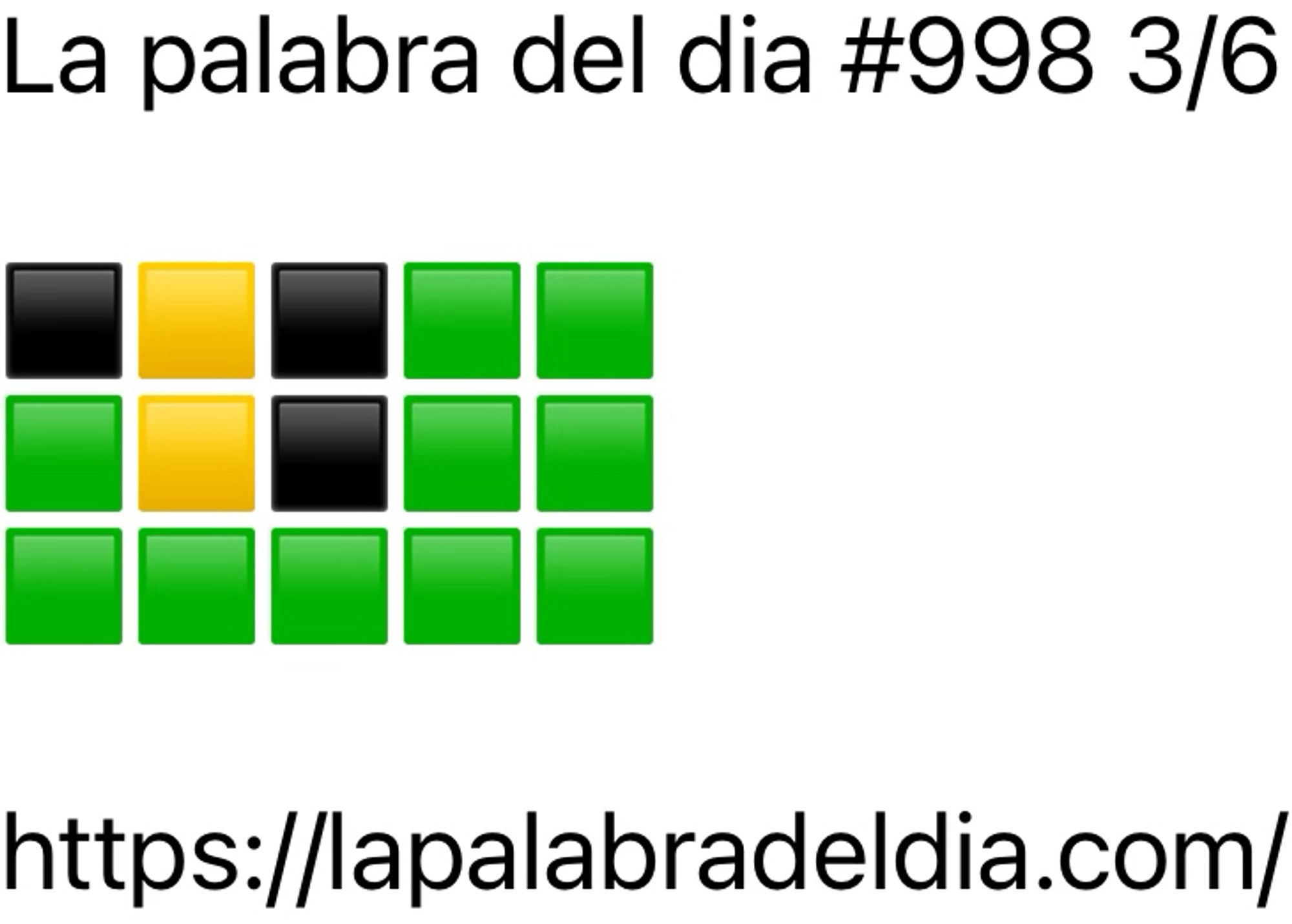 La palabra del dia #998 3/6


https://lapalabradeldia.com/
Line 1: 4th and 5th perfect, but 2nd in the wrong place.
Line 2: 1st, 4th and 5th perfect, but 2nd in the wrong place.
Line 3: Won!