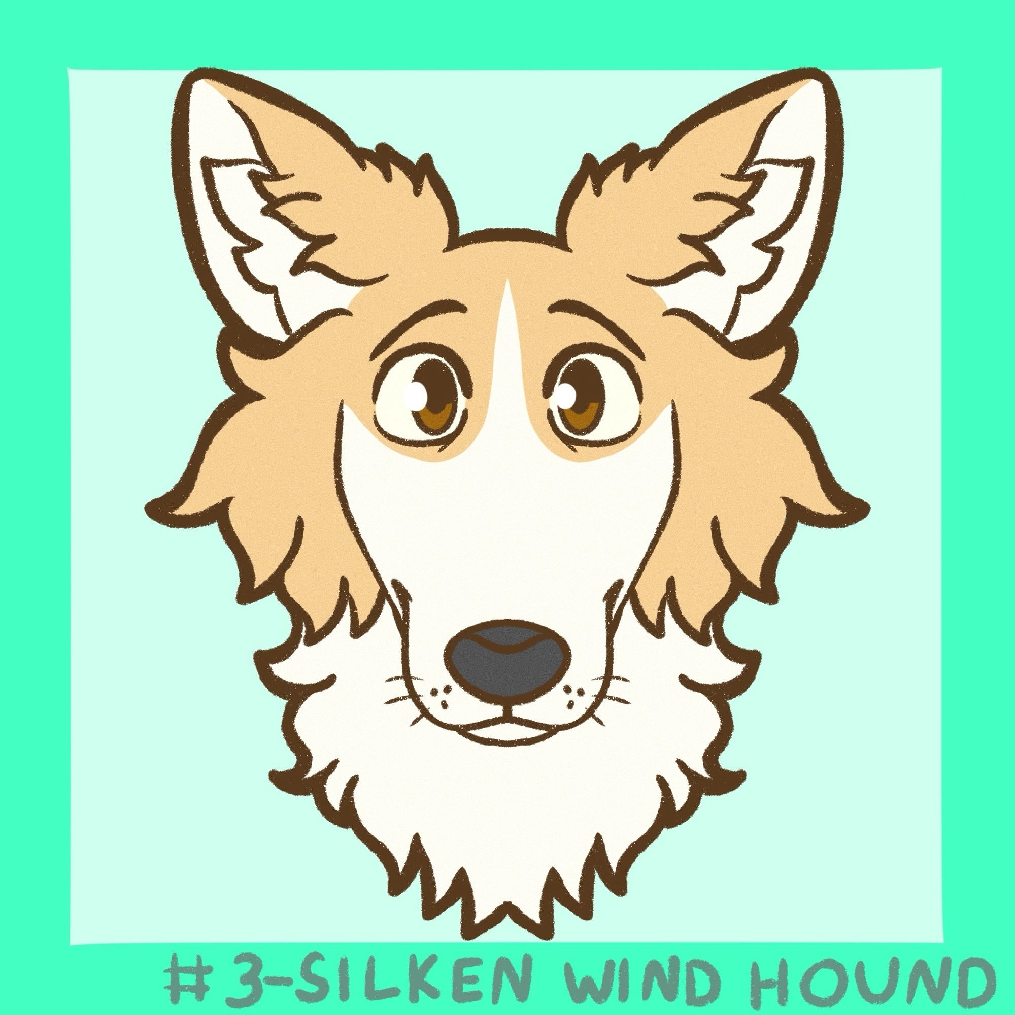 Silken windhound headshot